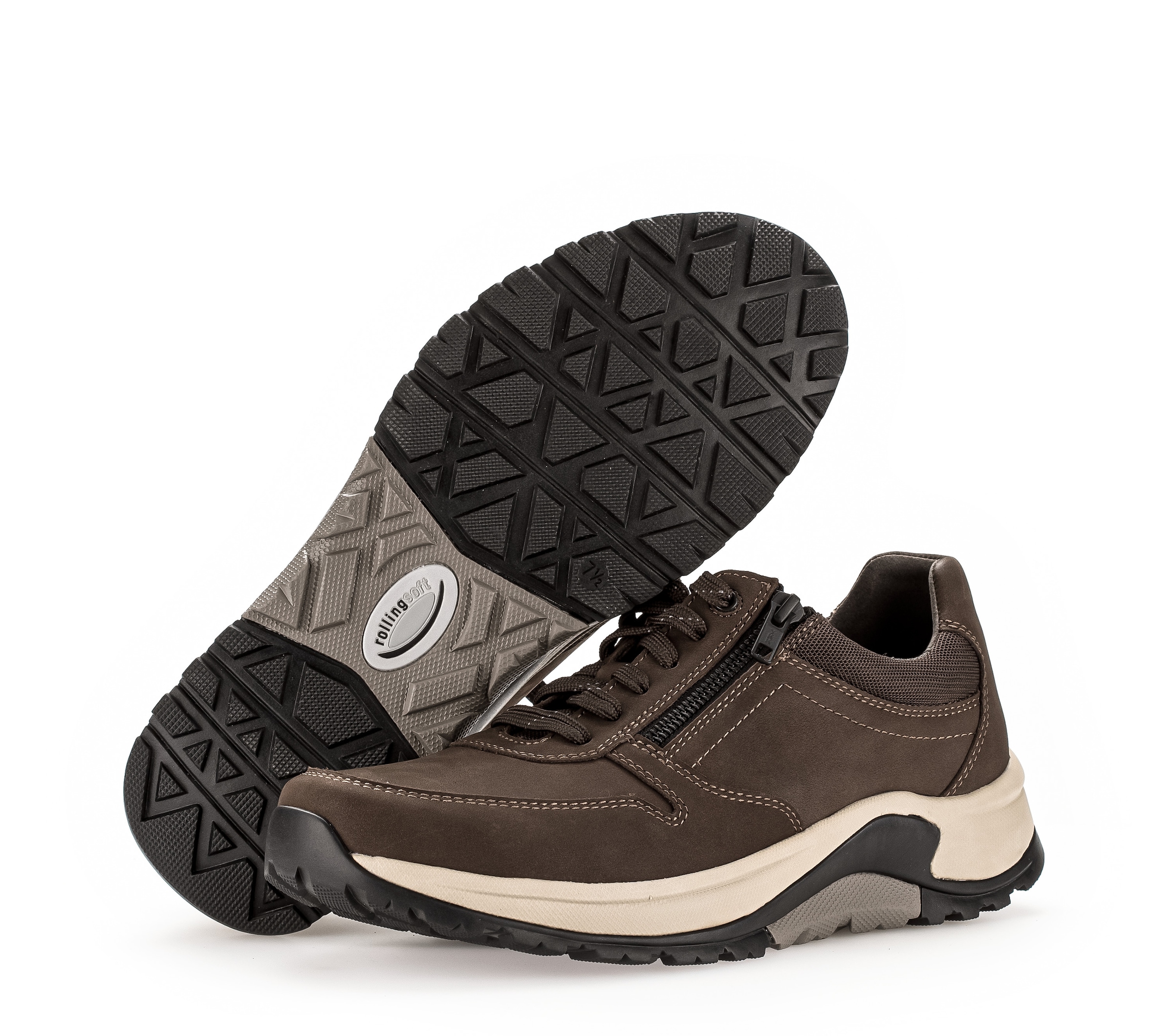 rollingsoft  Schnürschuh, Halbschuh mit Logo-Emblem an der Ferse, Weite G
