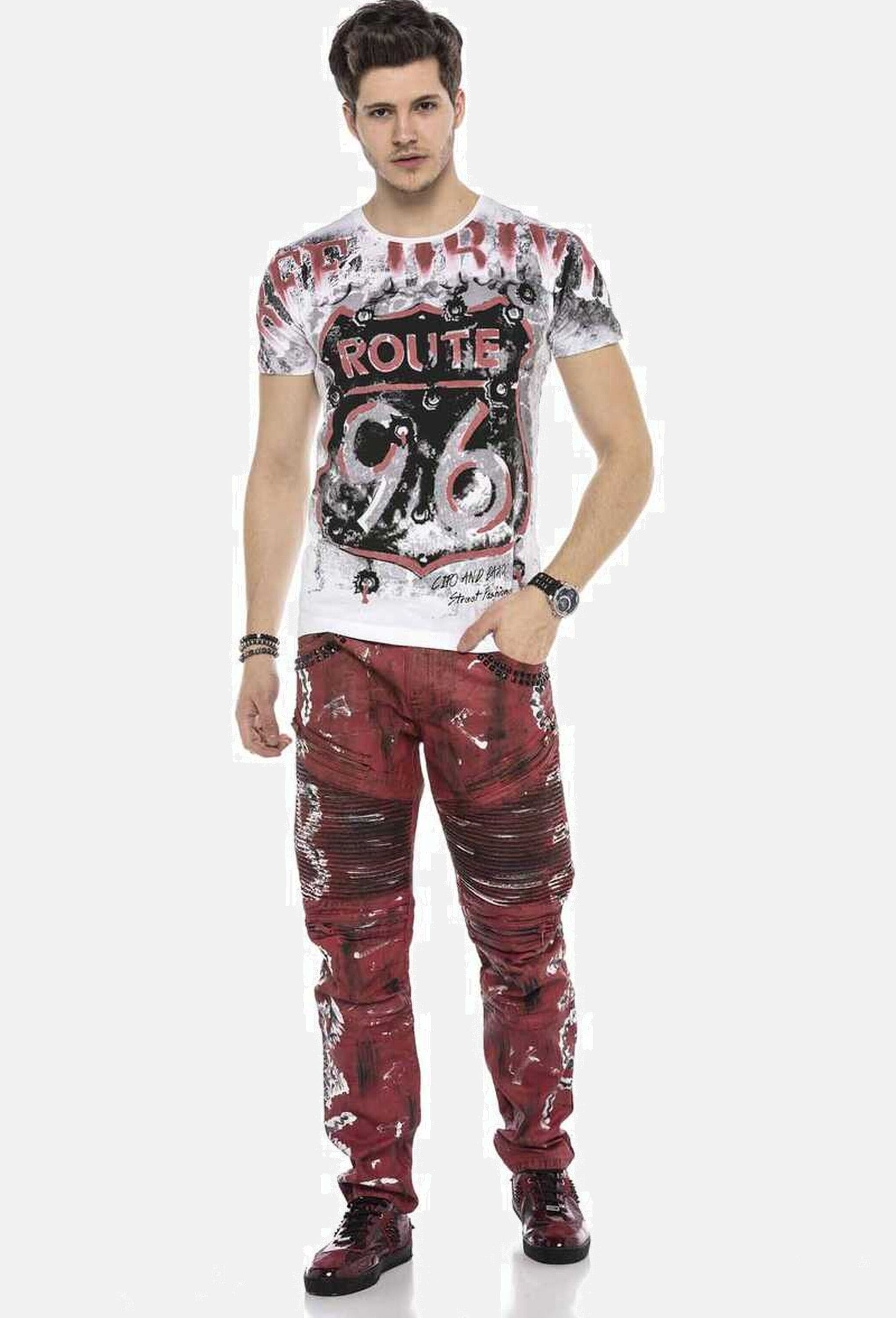 Cipo & Baxx Slim-fit-Jeans »Cipo & Baxx Jeans DENIM« Röhrenjeans mit Farbbeschichtung, CD608