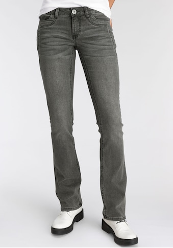 Bootcut-Jeans »mit Keileinsätzen«, Low Waist