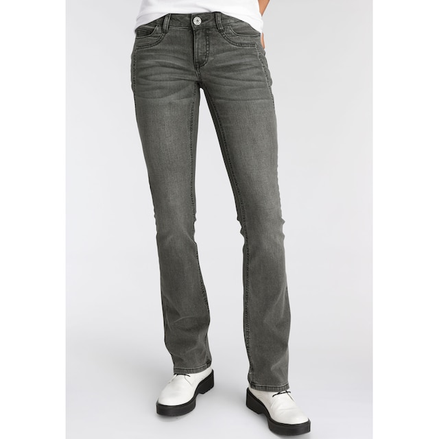 Arizona Bootcut-Jeans »mit Keileinsätzen«, Low Waist bei OTTOversand