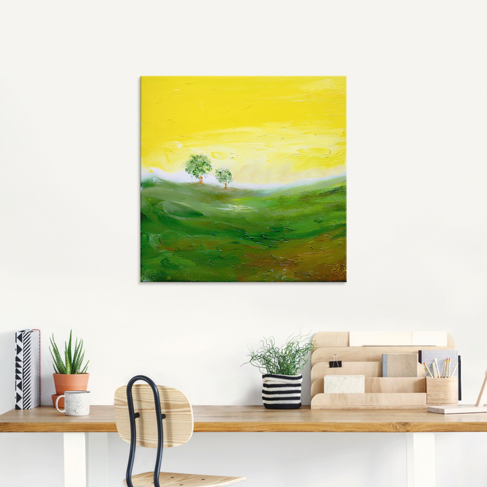 Artland Glasbild »Sonniger Tag«, Wiesen & Bäume, (1 St.), in verschiedenen Größen
