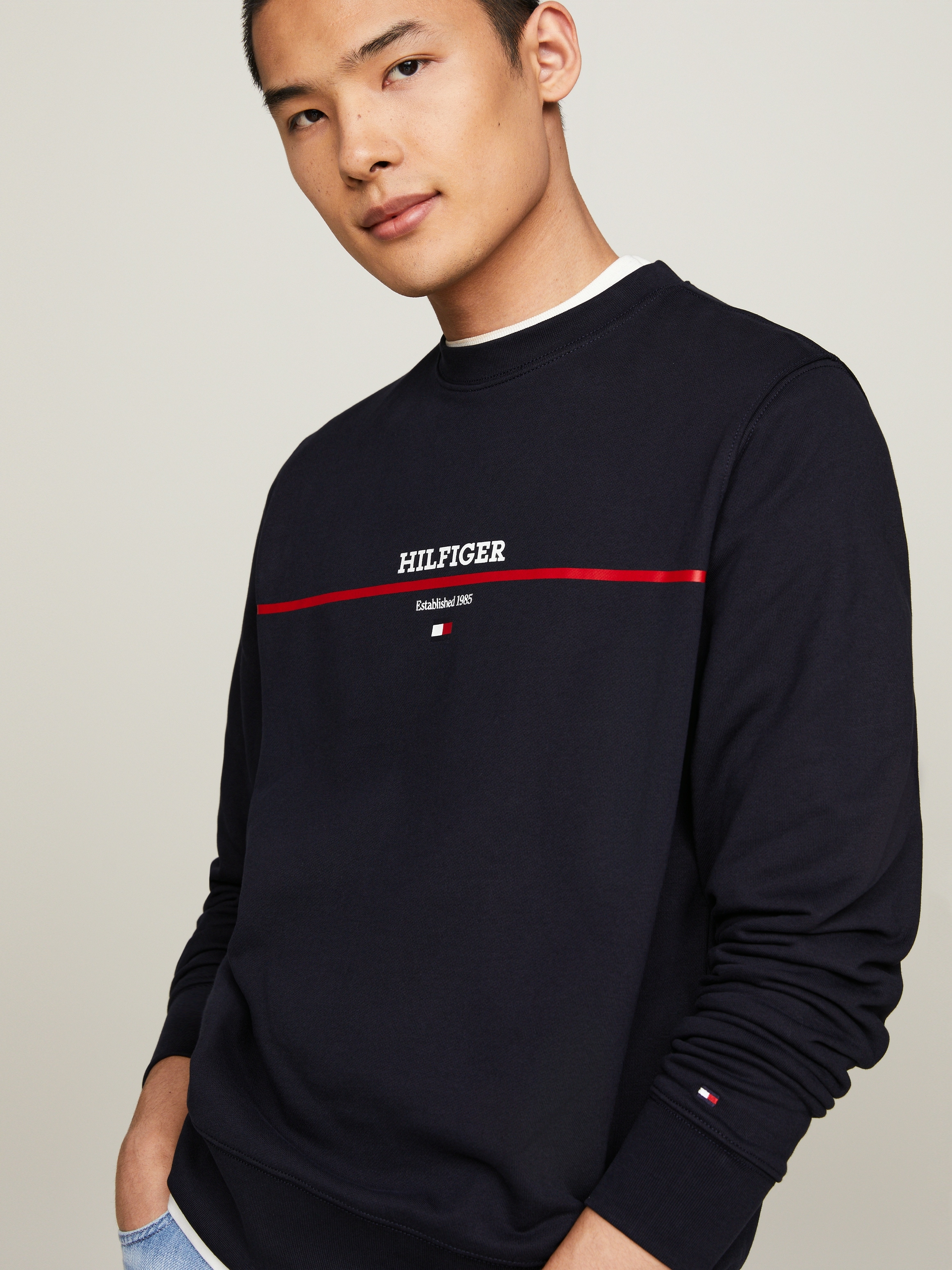 Sweatshirt »HILFIGER STRIPE TERRY SWEATSHIRT«