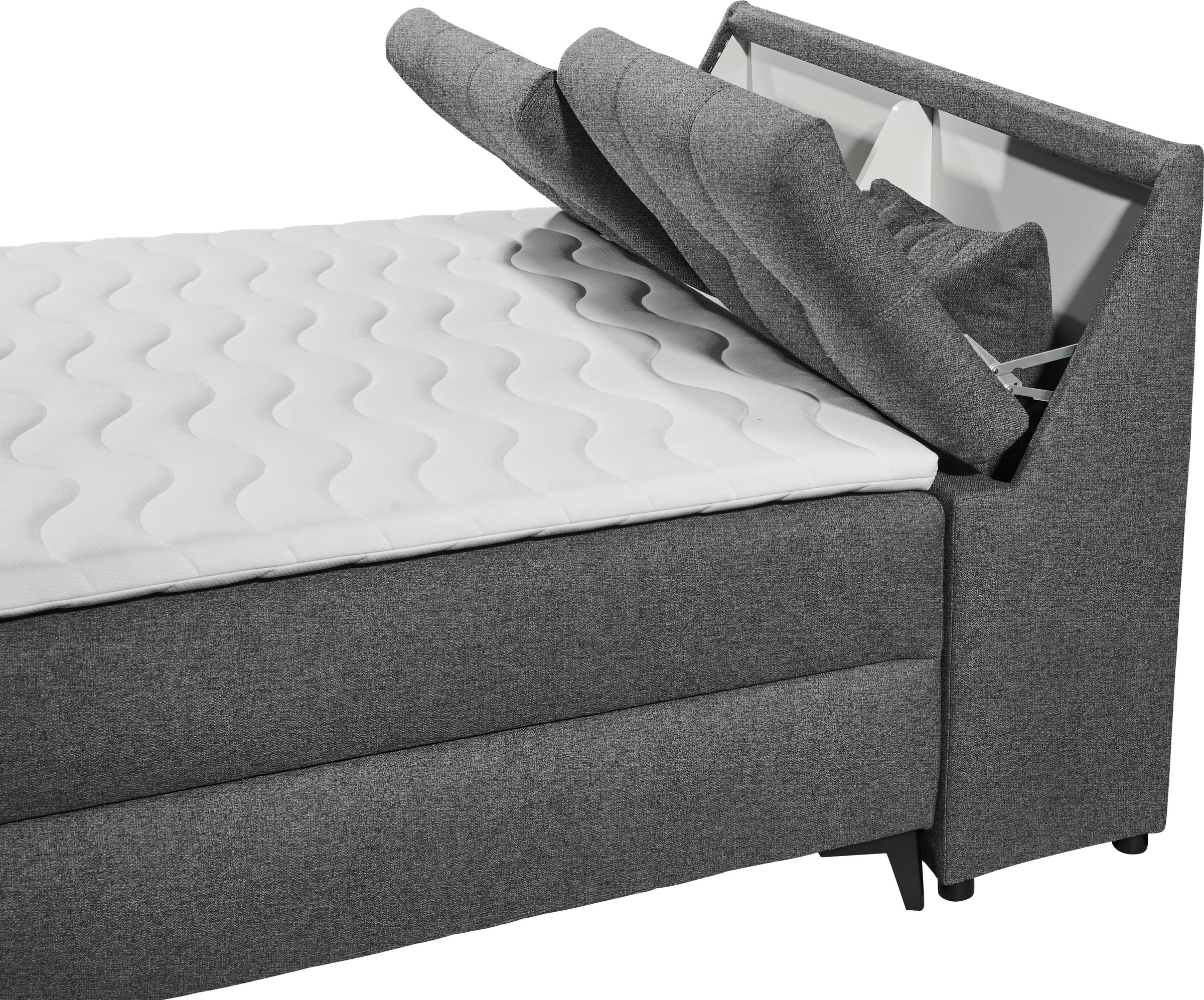 ED EXCITING DESIGN Boxbett »Atlantis«, mit Bettkasten und Stauraum im Kopfteil