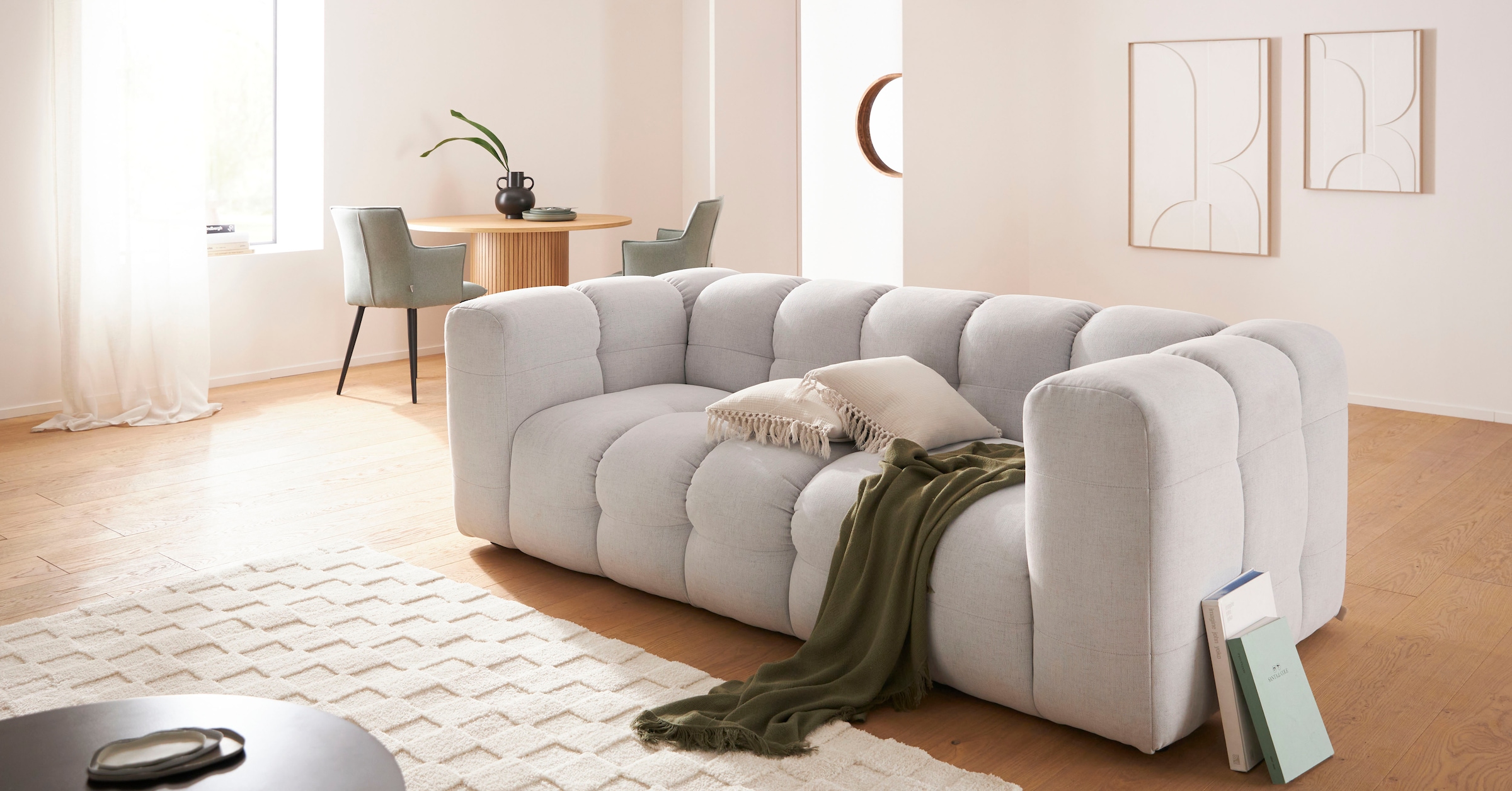 LeGer Home by Lena Gercke 3-Sitzer »TALISHA«, moderne Steppung, hoher Sitzkomfort