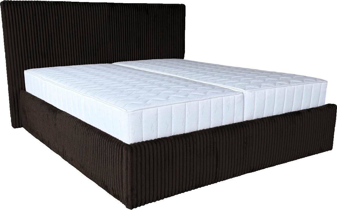 OTTO home Polsterbett »AVVRA in der Größe 180x200 cm, mit Breitcord bezogen« wahlweise mit Lattenrost und King-Matratze (28cm)