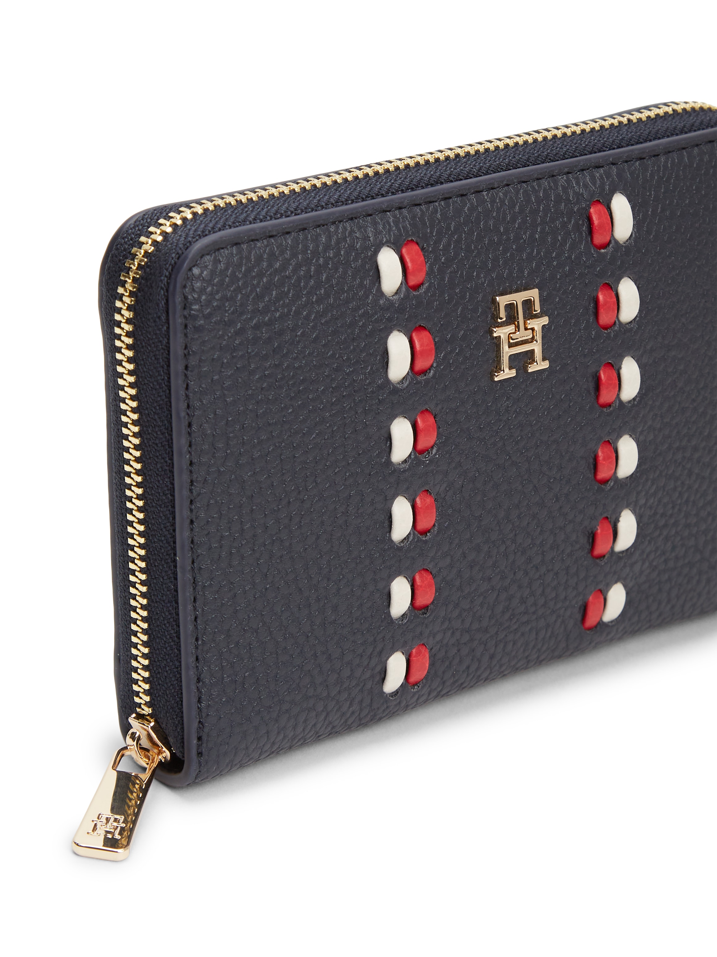 Tommy Hilfiger Geldbörse »TH ICON MED ZA CORP« , Damen Geldbeutel, Portemonnaie mit farbigen Details