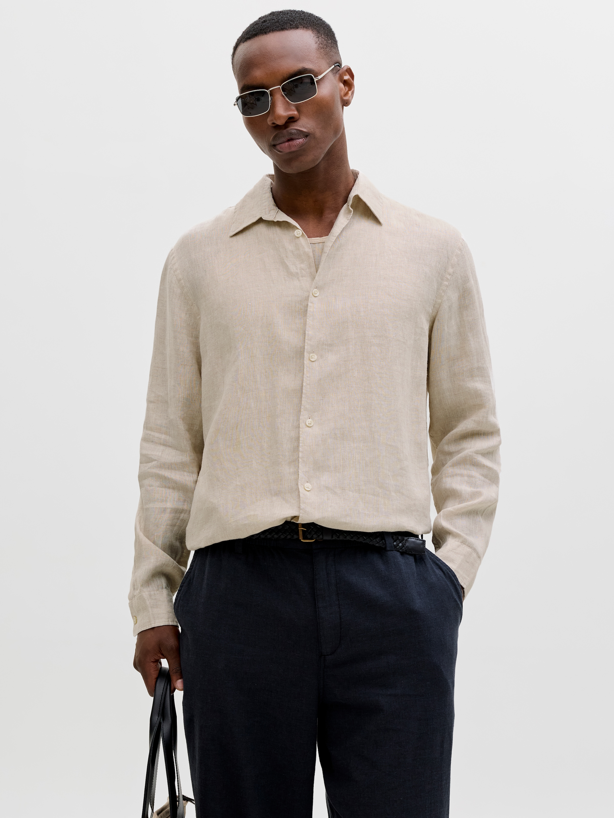 Jack & Jones Langarmhemd »JPRBLALAWRENCE LINEN LS SHIRT SN«