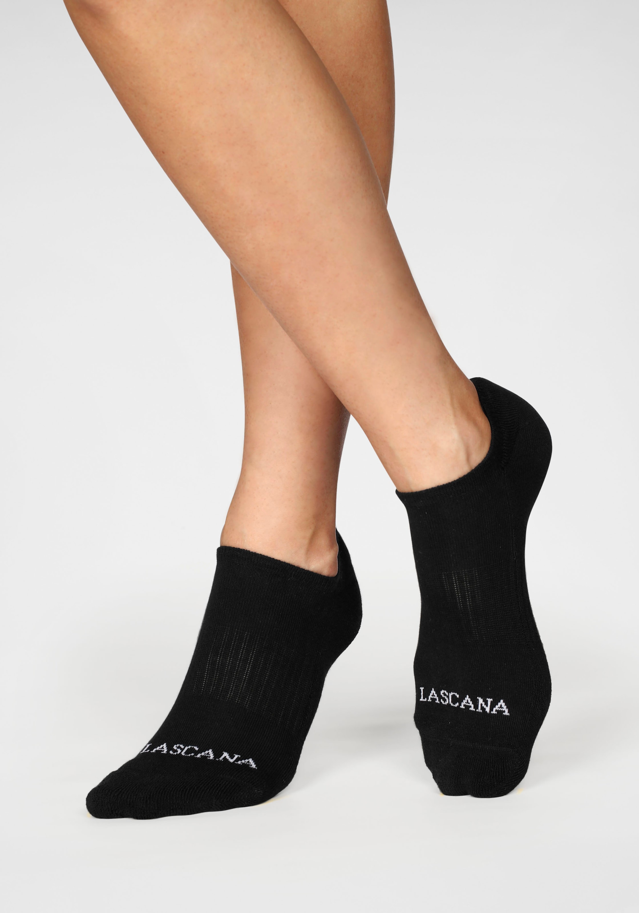 LASCANA ACTIVE Sneakersocken, (Set, 7 Paar), mit Fußfrottee