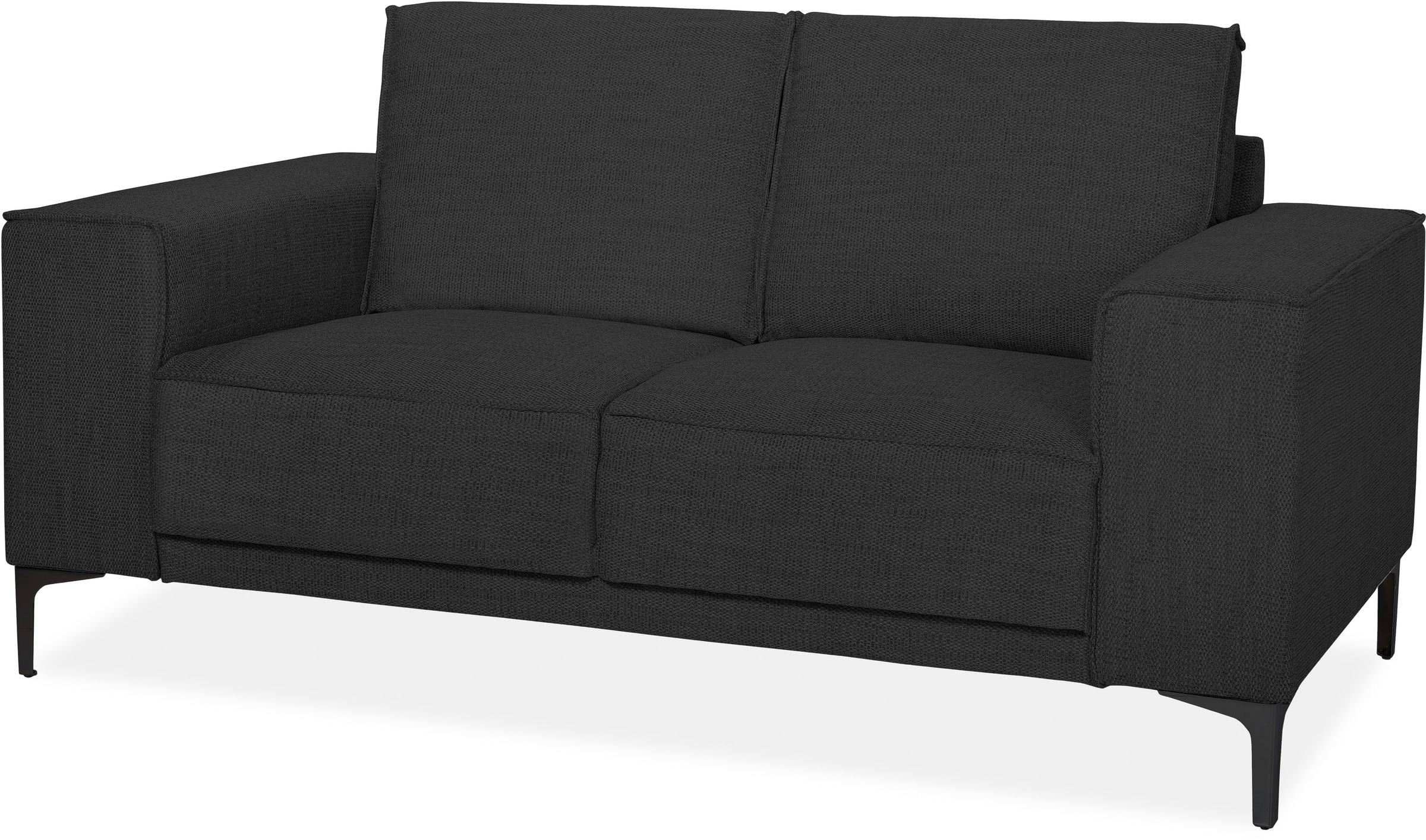 OTTO home 2-Sitzer »OLAND Flachgewebe, Sofa, B: 164 cm, Skandi-Design« 164 cm, Wellenunterfederung, Skandi-Design, Metallfüße