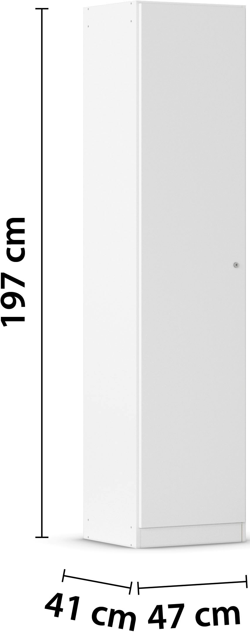 rauch Mehrzweckschrank »Garderobe Kleiderschrank Schrank Schuhschrank Putzschrank MINOSA« Breiten 47/69/91/136 cm, Höhen 197/210 cm,  In 4 Breiten mit vielen Einlegeböden für viel Stauraum MADE IN GERMANY