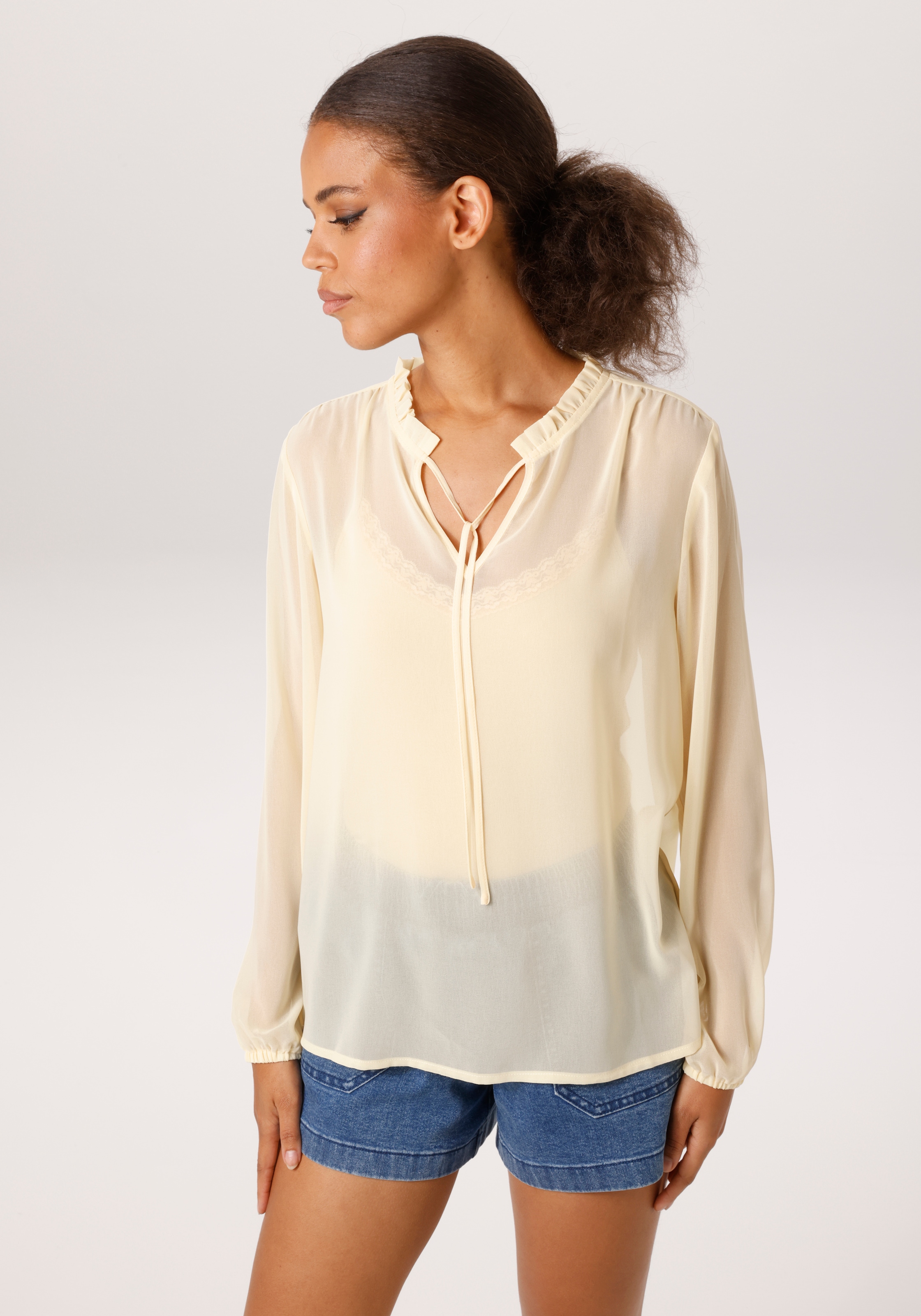 Aniston CASUAL Schlupfbluse im trendigen Pastell - NEUE KOLLEKTION
