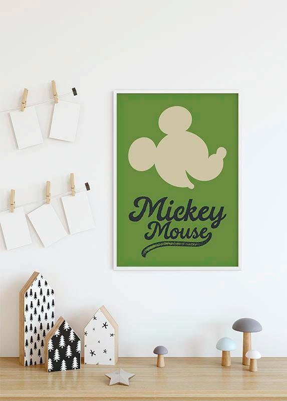 Komar Bild »Mickey Mouse Green Head«, Disney, (1 St.), Wandbild zur Dekoration im Kinderzimmer - ohne Rahmen