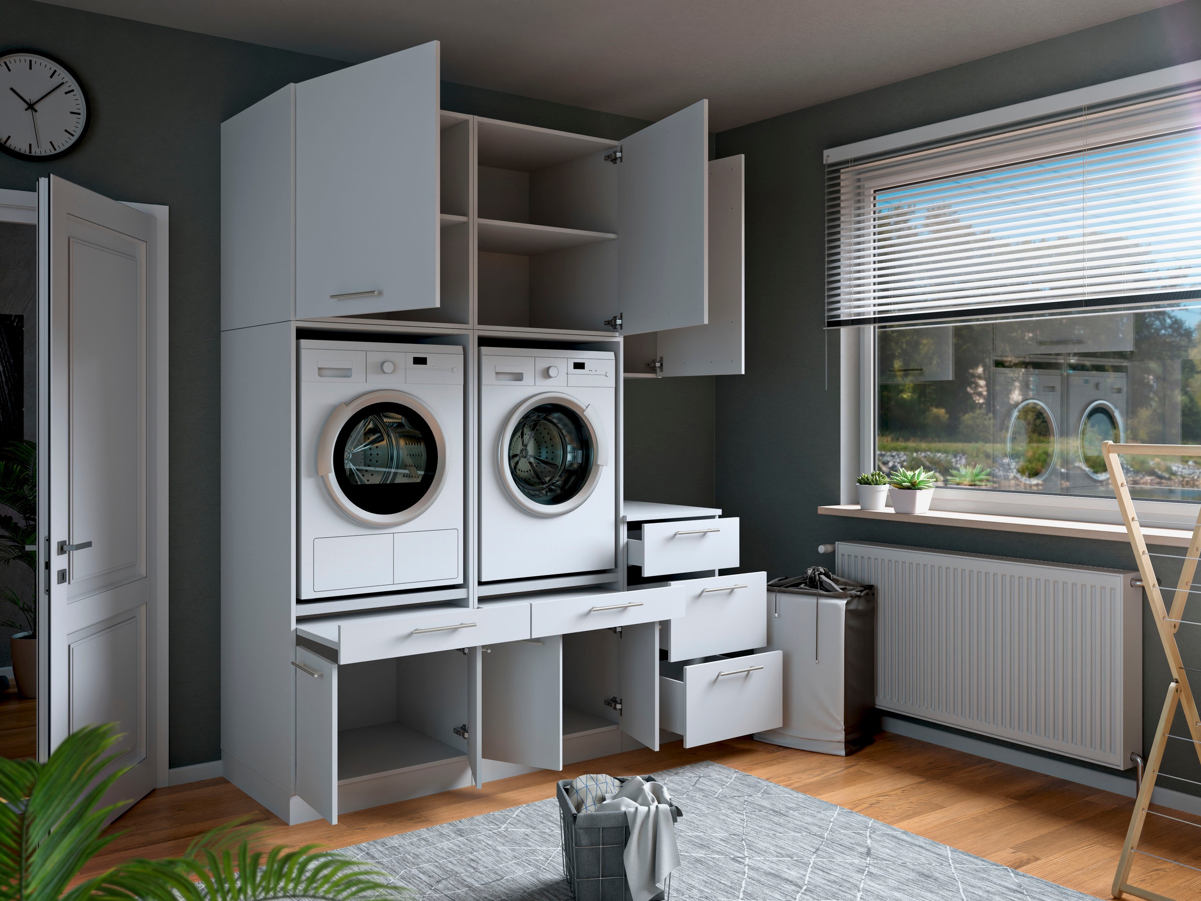 Laundreezy Mehrzweckschrank-Set »Laundreezy, 6-tlg. Mehrzweckschrank-Set B/H/T 186/238/68 cm« 6 Stk. tlg.