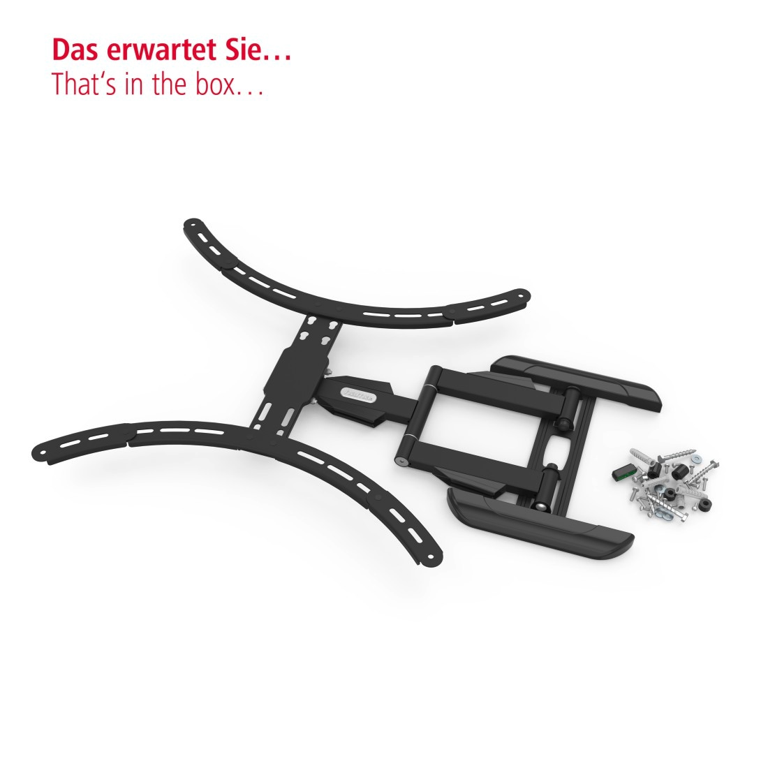 Hama TV-Wandhalterung »Halterung, schwenkbar, neigbar, ausziehbar von 94 - 191 cm (37" - 75")« bis 191 cm Zoll max. 45 kg, 43", 50", 55", 65""