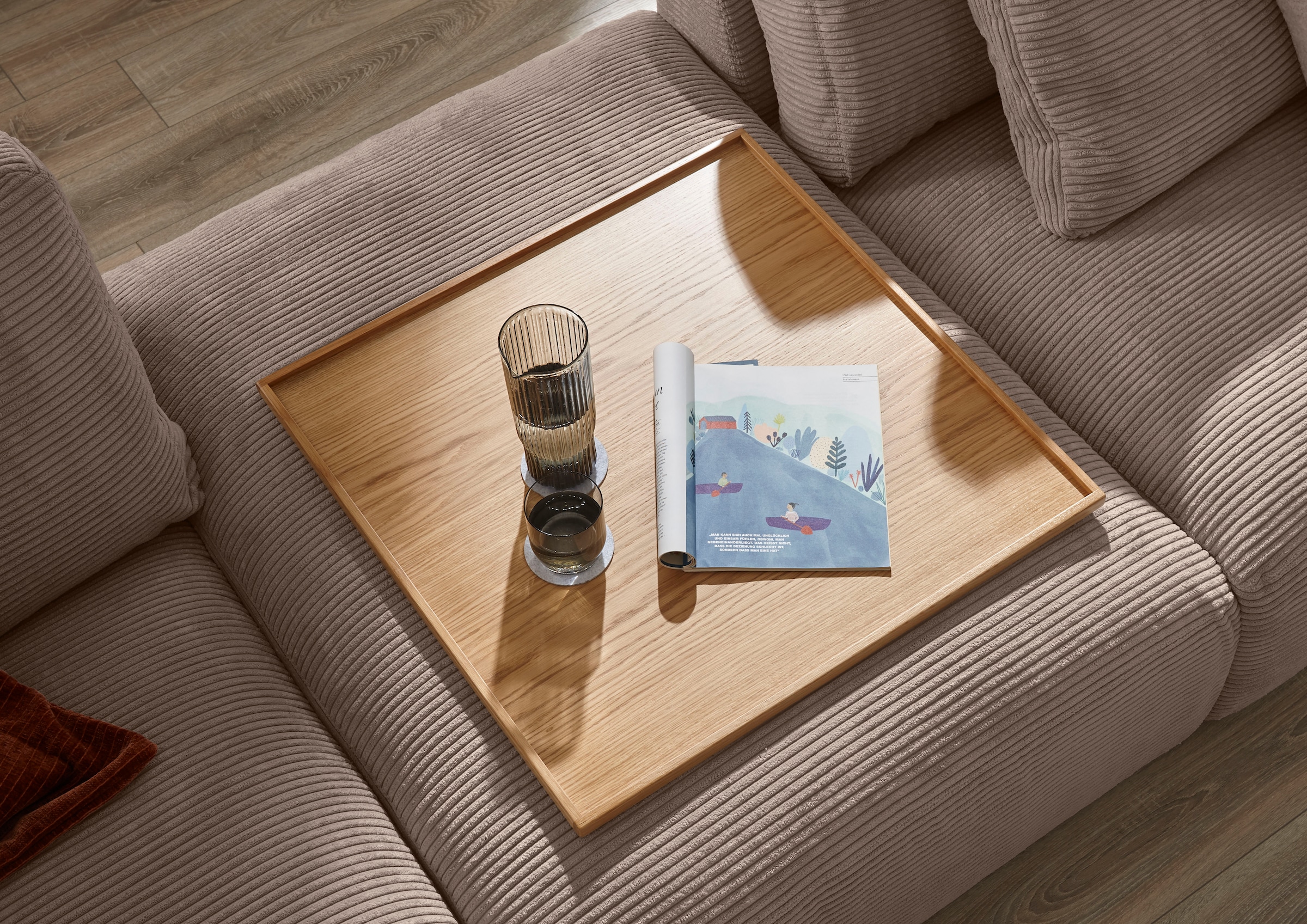 Musterring Wohnlandschaft »Lucia U-Form« Cord-Bezug, inklusive Kopfstütze, Gesamtbreite 524 cm