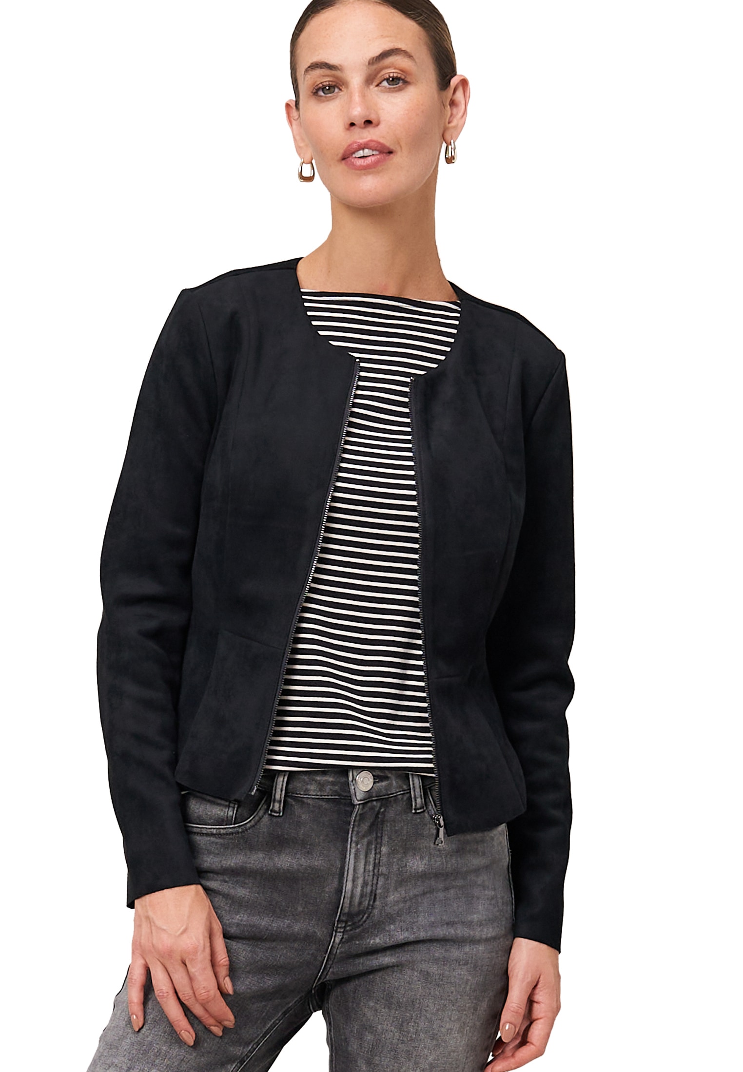 Zero Jackenblazer »Blazer Wildlederoptik«