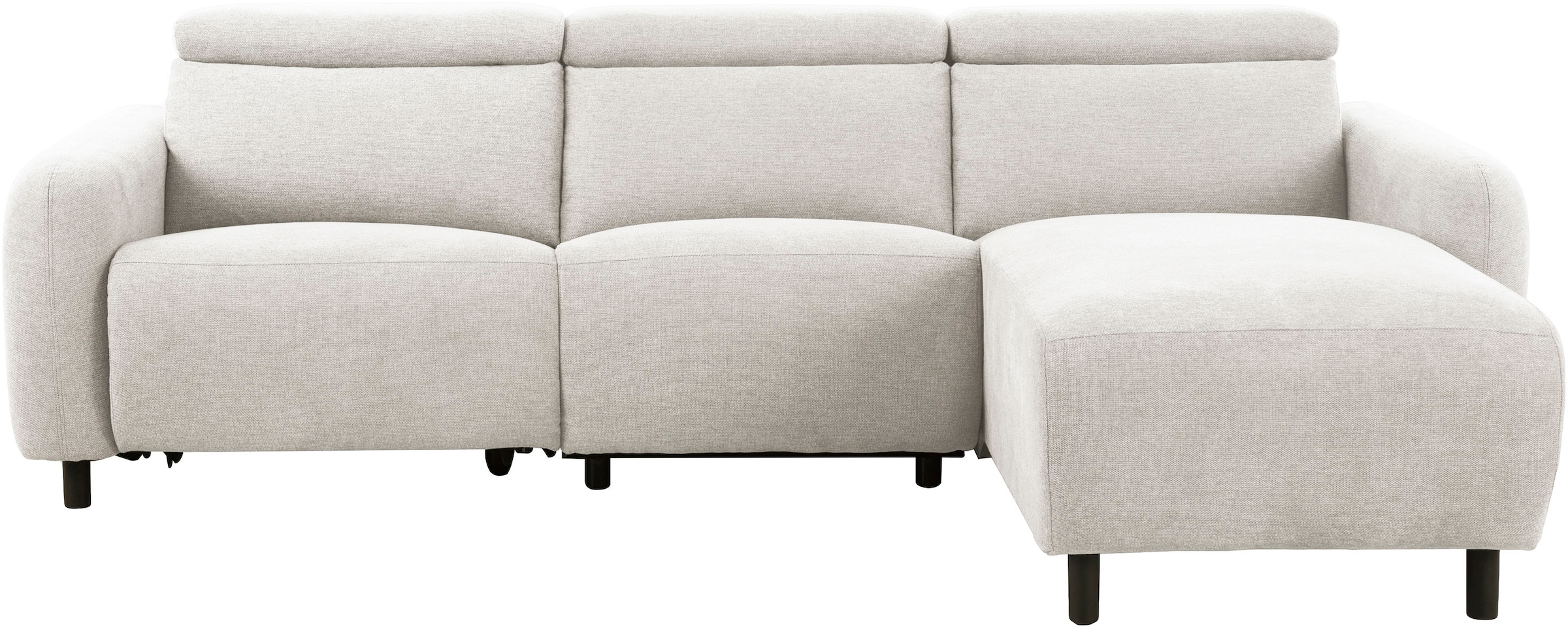 OTTO home Ecksofa »SKAANE Struktur, L-Form, 274 cm, manuelle/elektrische Relaxfunktion,« 274 cm, mit Kopfteilverstellung und man. oder elektr. Relaxfunktion