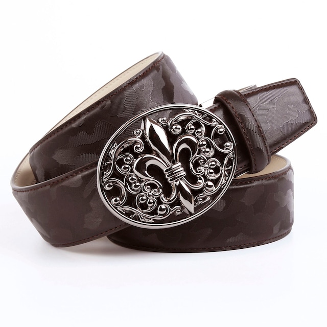 Anthoni Crown Ledergürtel, im Militär-Design, Schließe mit Lilie kaufen im  OTTO Online Shop