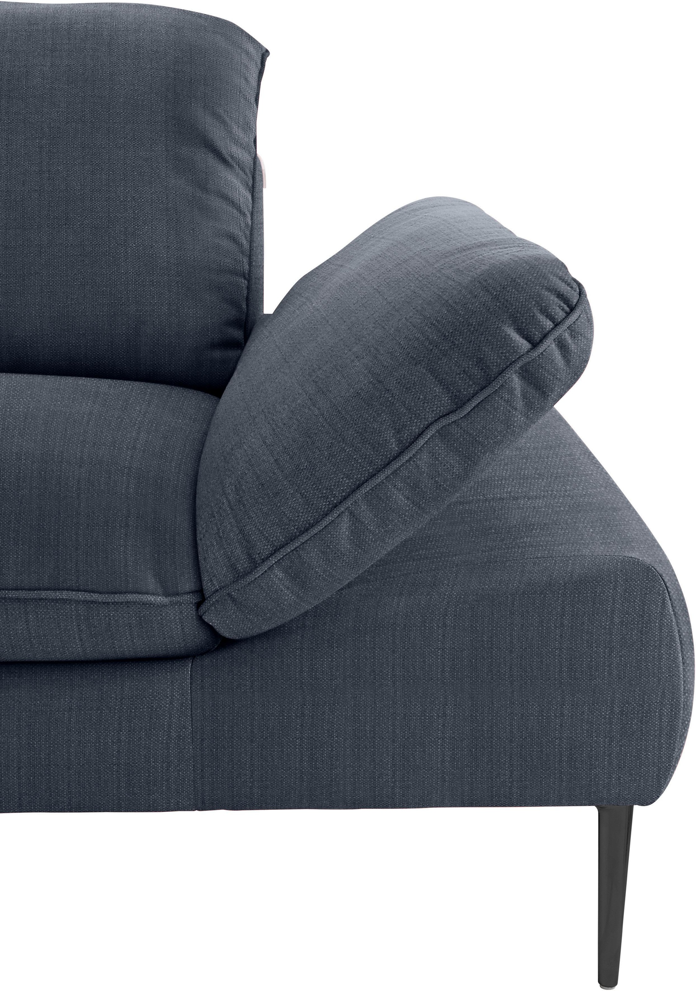 W.SCHILLIG Ecksofa »enjoy&MORE, Designsofa, bequem, zeitlos und elegant, L-Form« Sitztiefenverstellung, Füße schwarz pulverbeschichtet, Breite 340 cm