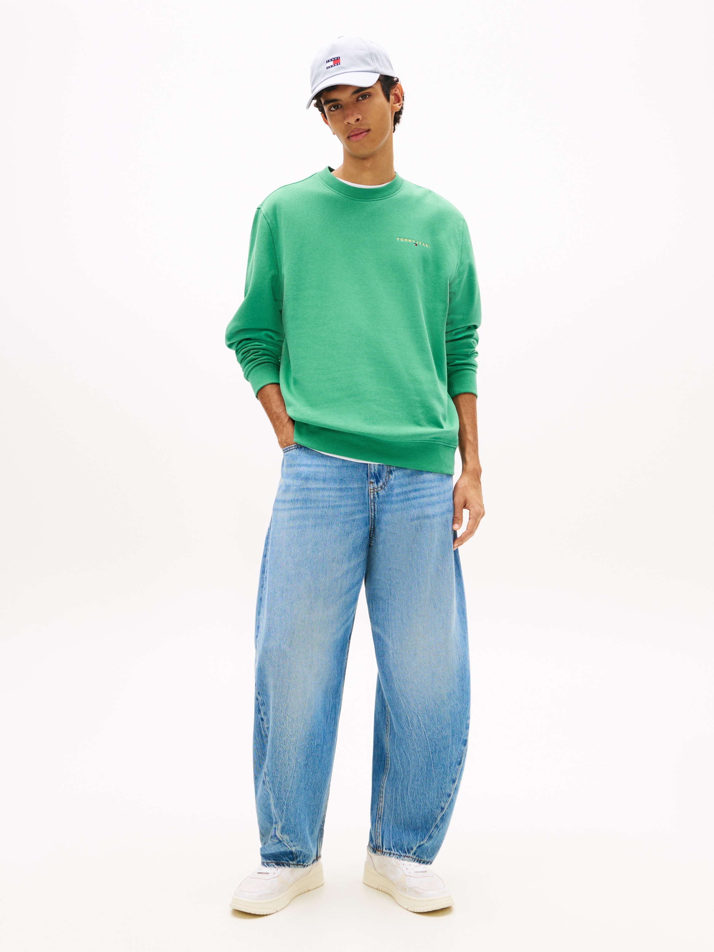 Tommy Jeans Sweatshirt »TJM REG LINEAR CREW EXT«, mit Logostickerei
