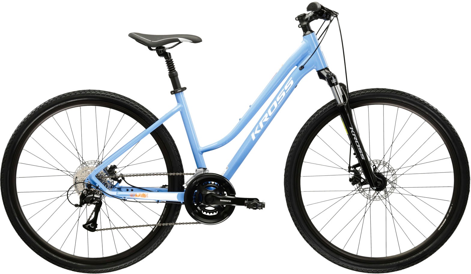 Kross Crossrad »Evado 3.0« 16 Gang Shimano ACERA M3020 Schaltwerk Kettenschaltung in blau, Größe 28 Zoll (71,12 cm) hinten: 28 Zoll (71,12 cm)