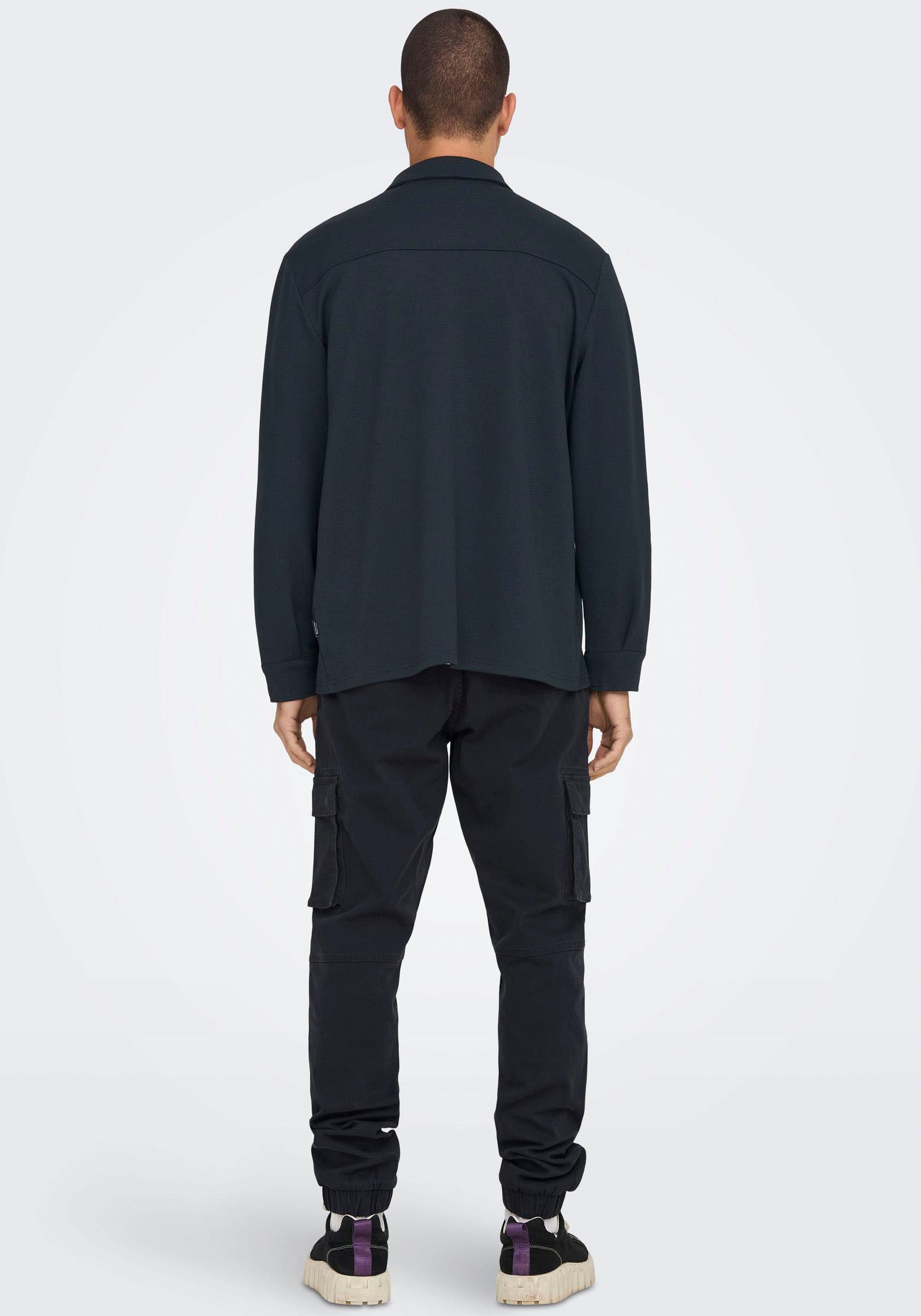 ONLY & SONS Langarmhemd »ONSNEWKODYL OVERSHIRT SWEAT NOOS«