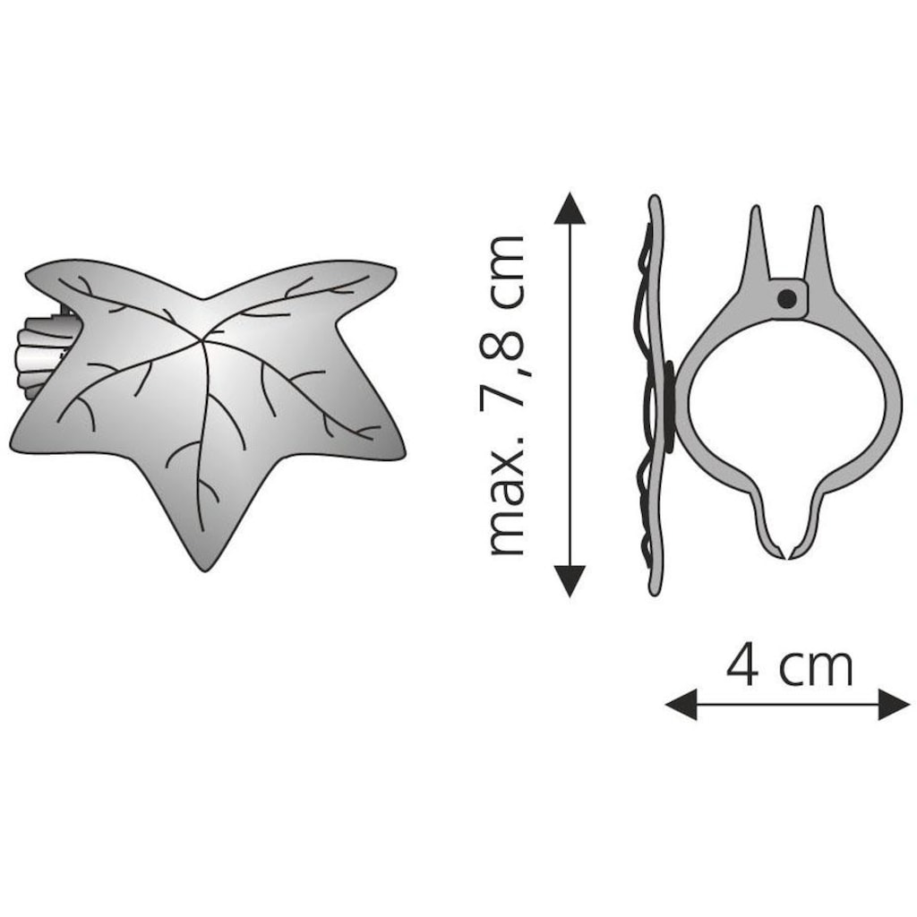 Liedeco Dekoklammer »Blatt«, (Packung, 2 St.)