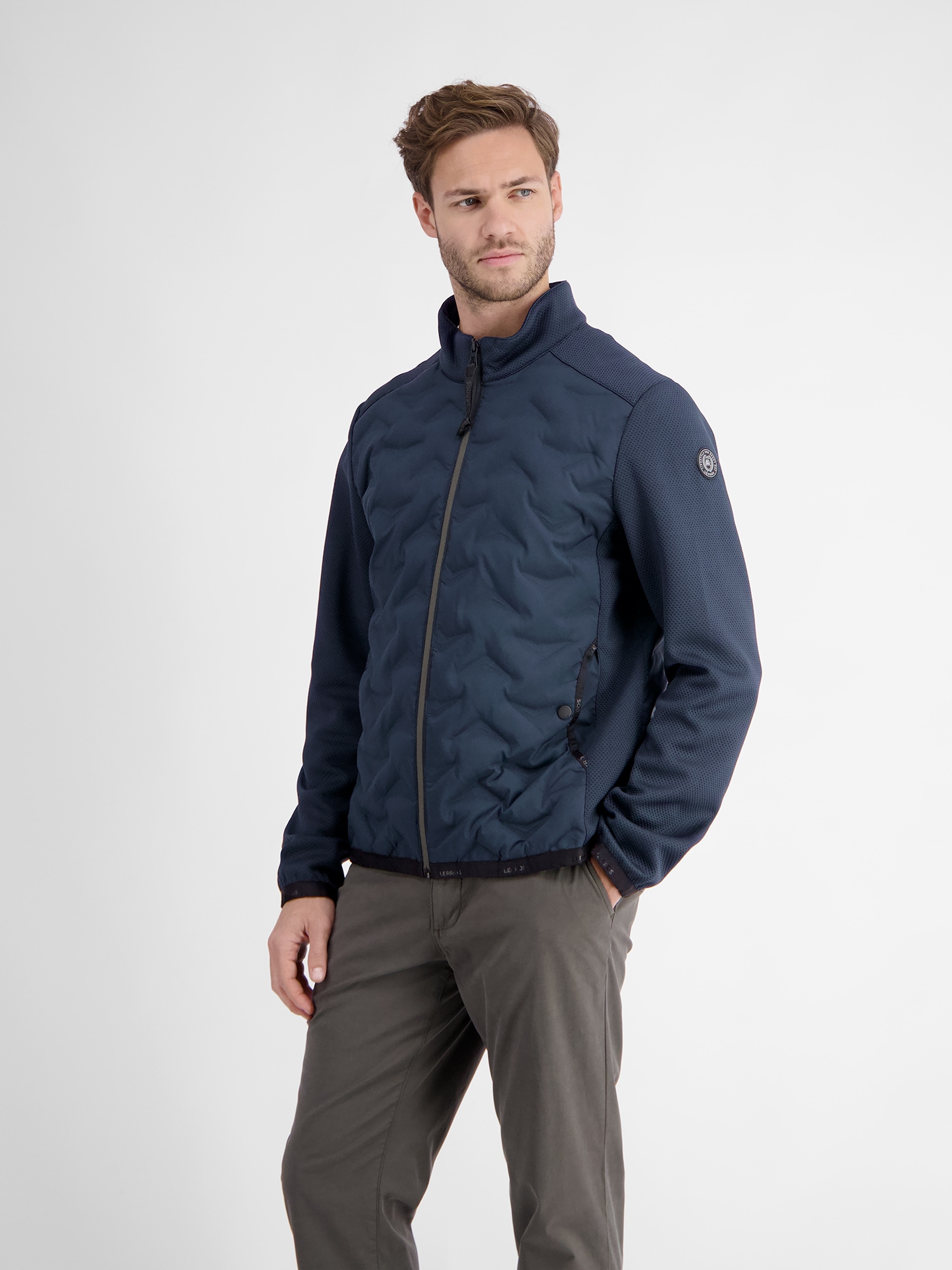 LERROS Steppjacke »LERROS Sportliche Hybrid-Jacke«, ohne Kapuze, Wasser- und windabweisend