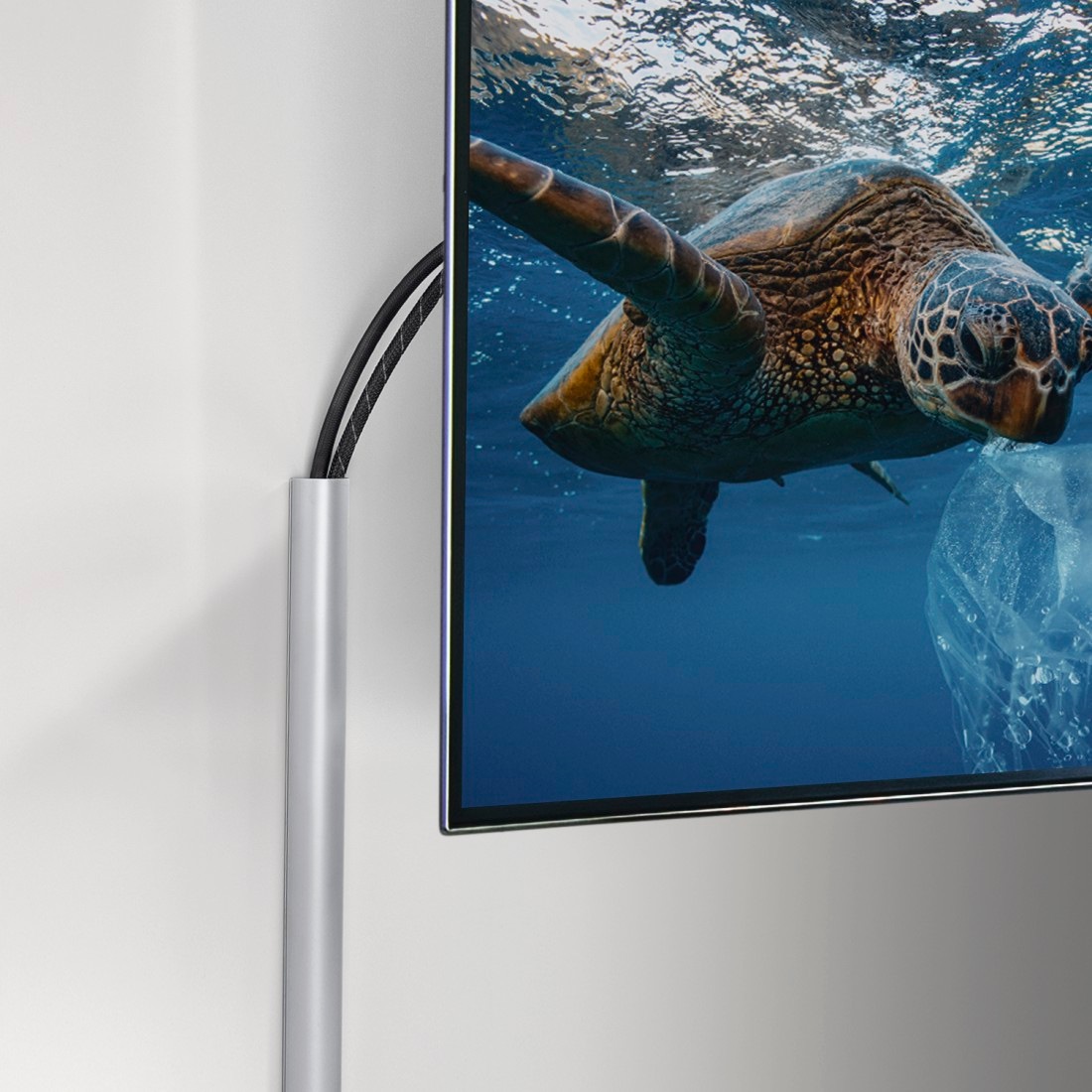 Hama Kabelkanal »Aluminium Kabelführung zum Schrauben oder Kleben für 5 Kabel, halbrund«, Kabelmanagement, 110 cm Länge