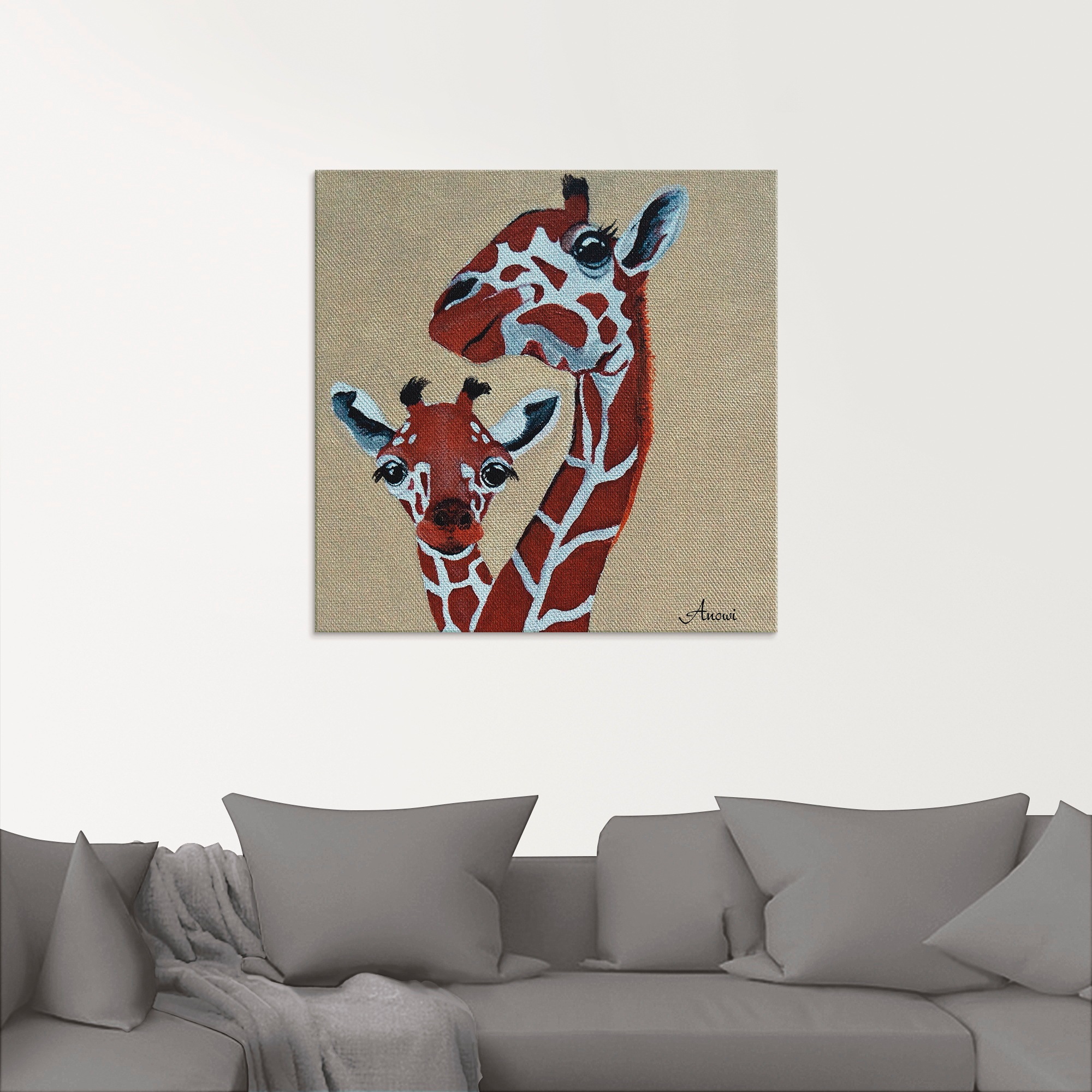 Artland Glasbild »Giraffen«, Wildtiere, (1 St.), in verschiedenen Größen