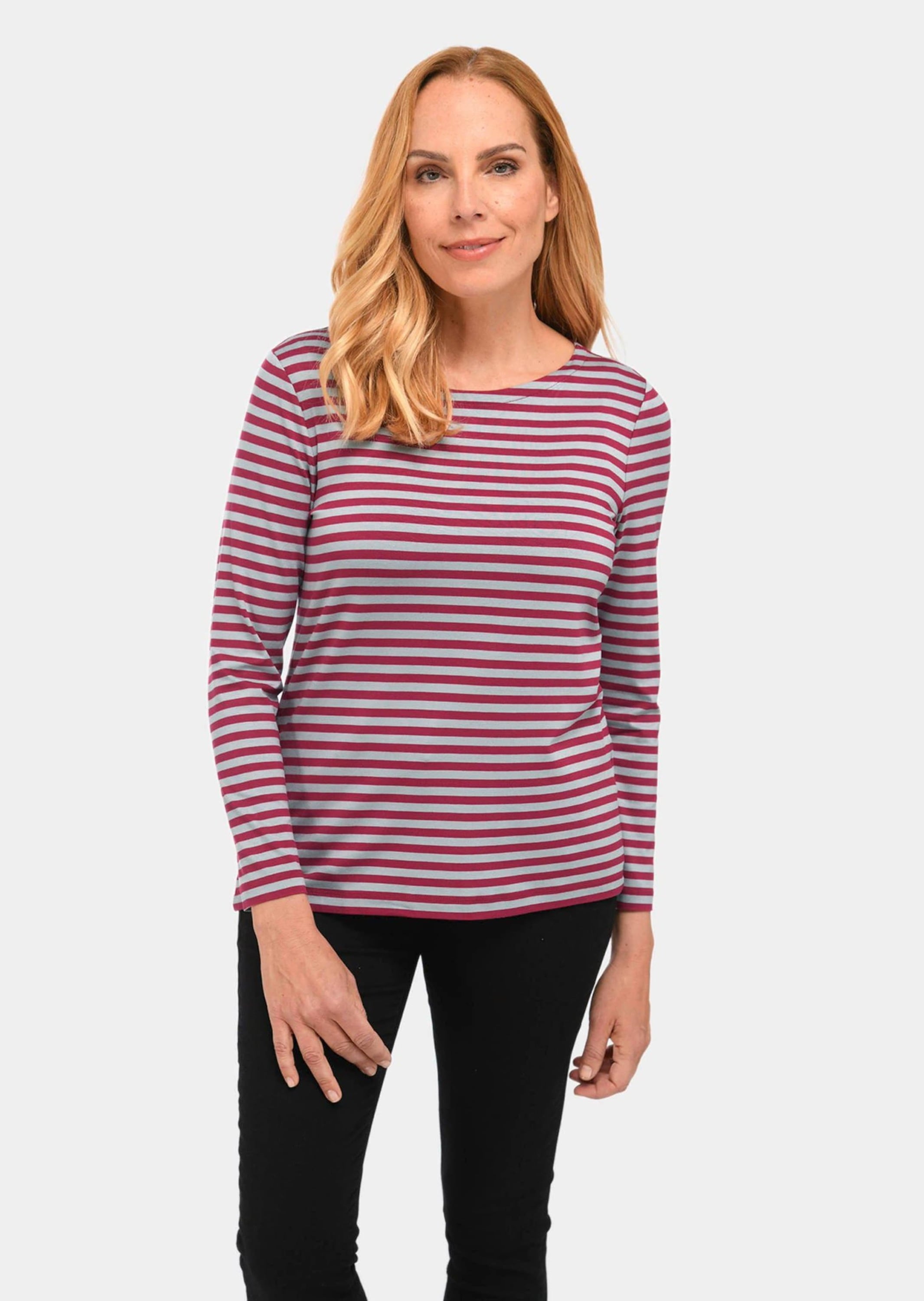 GOLDNER Longpullover »Buntgewirktes Ringelshirt«