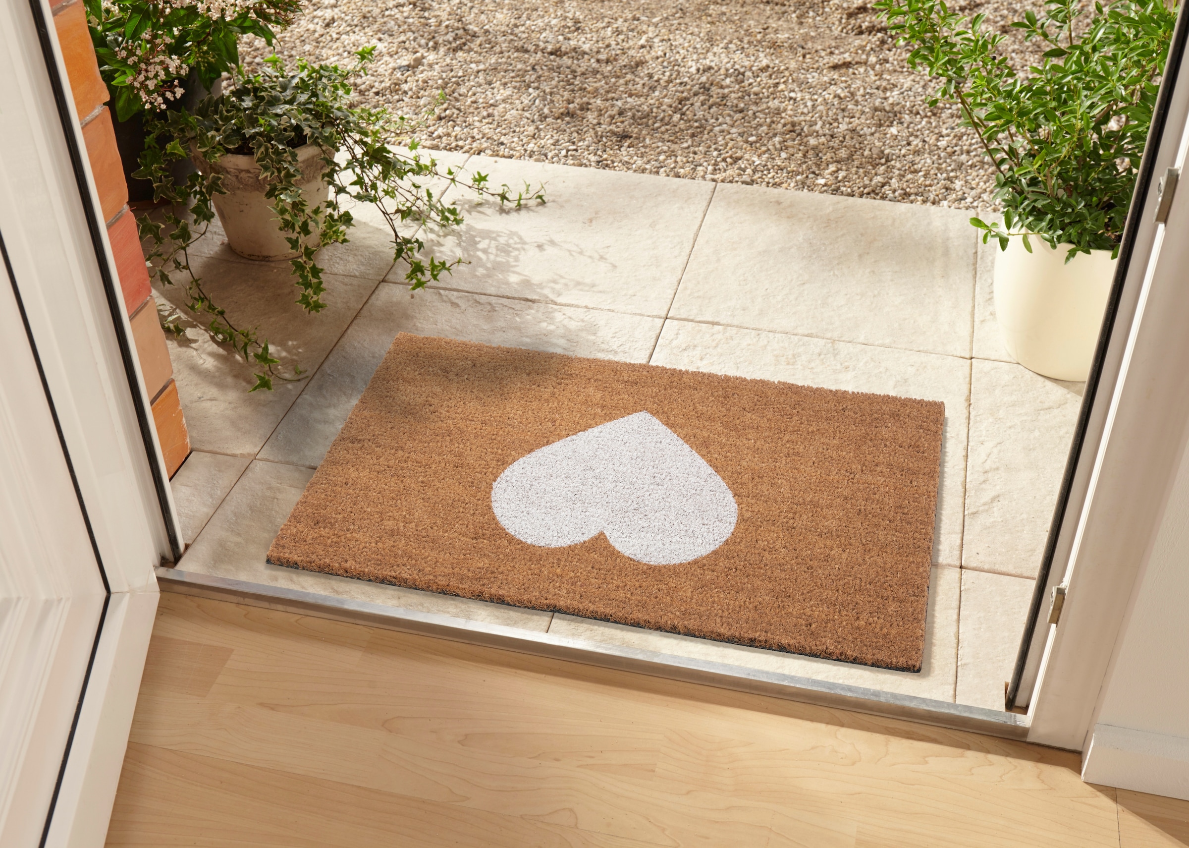 HANSE Home Fußmatte »Mix Mats  Kokos Heart, Türmatte« rechteckig 15 mm Höhe Kokos, Schmutzfangmatte, Outdoor, Rutschfest, Innen, Kokosmatte, Flur