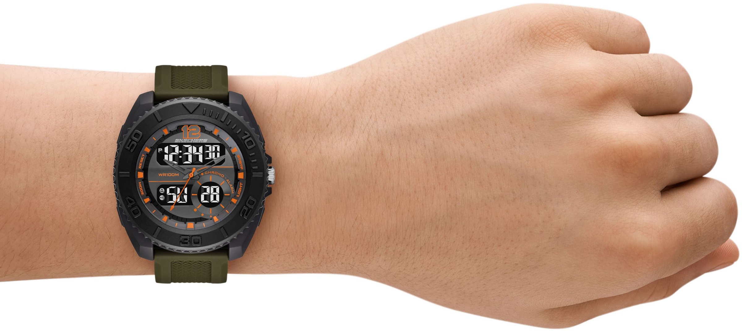 Skechers Chronograph »GREENCRAIG«, Quarzuhr, Armbanduhr, Herrenuhr, Silikonarmband, digital, analog