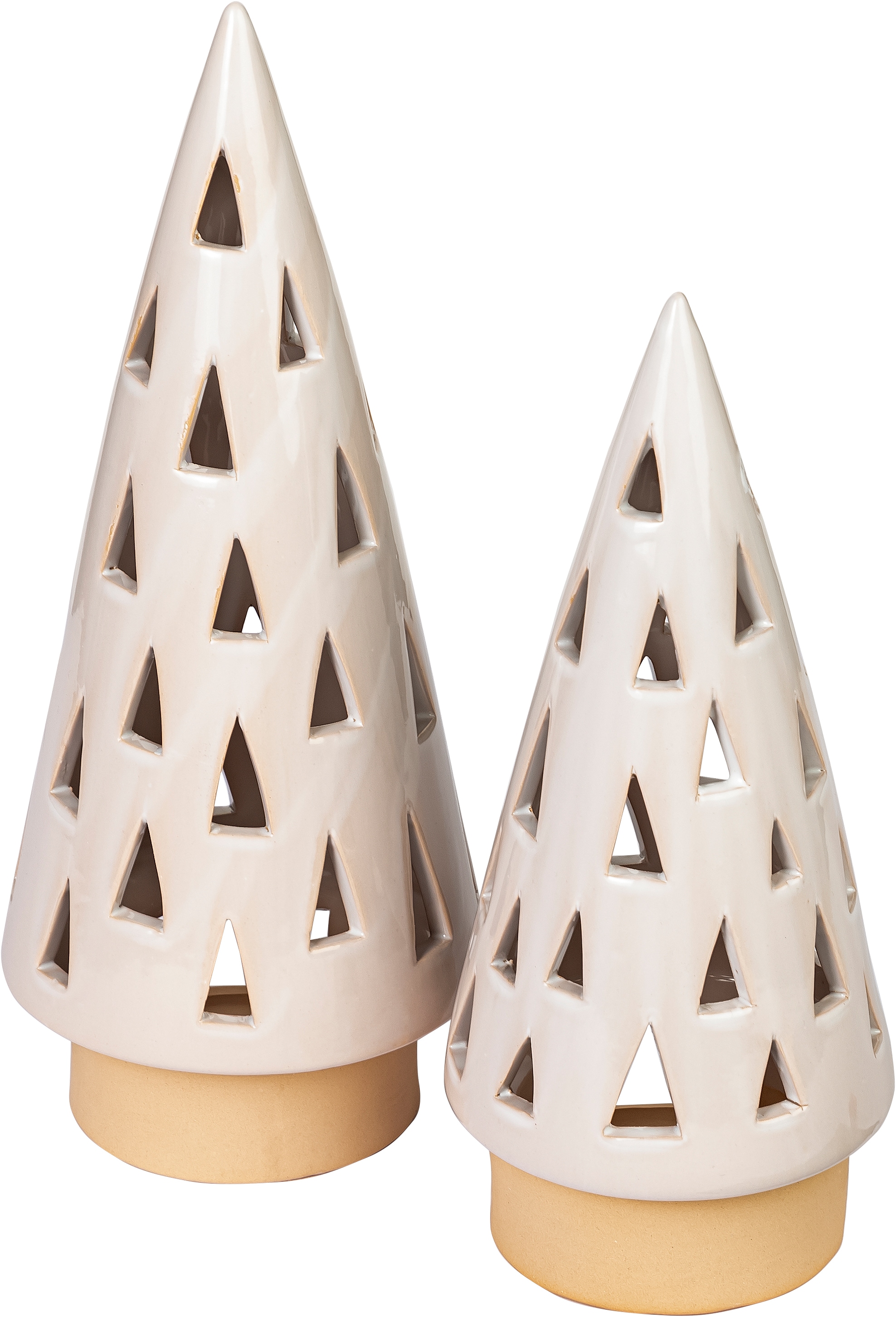 Schneider Teelichthalter »Weihnachtsdeko«, (Set, 2 St.), Dekobäume aus  Keramik, Höhe ca. 22 und 26 cm im OTTO Online Shop