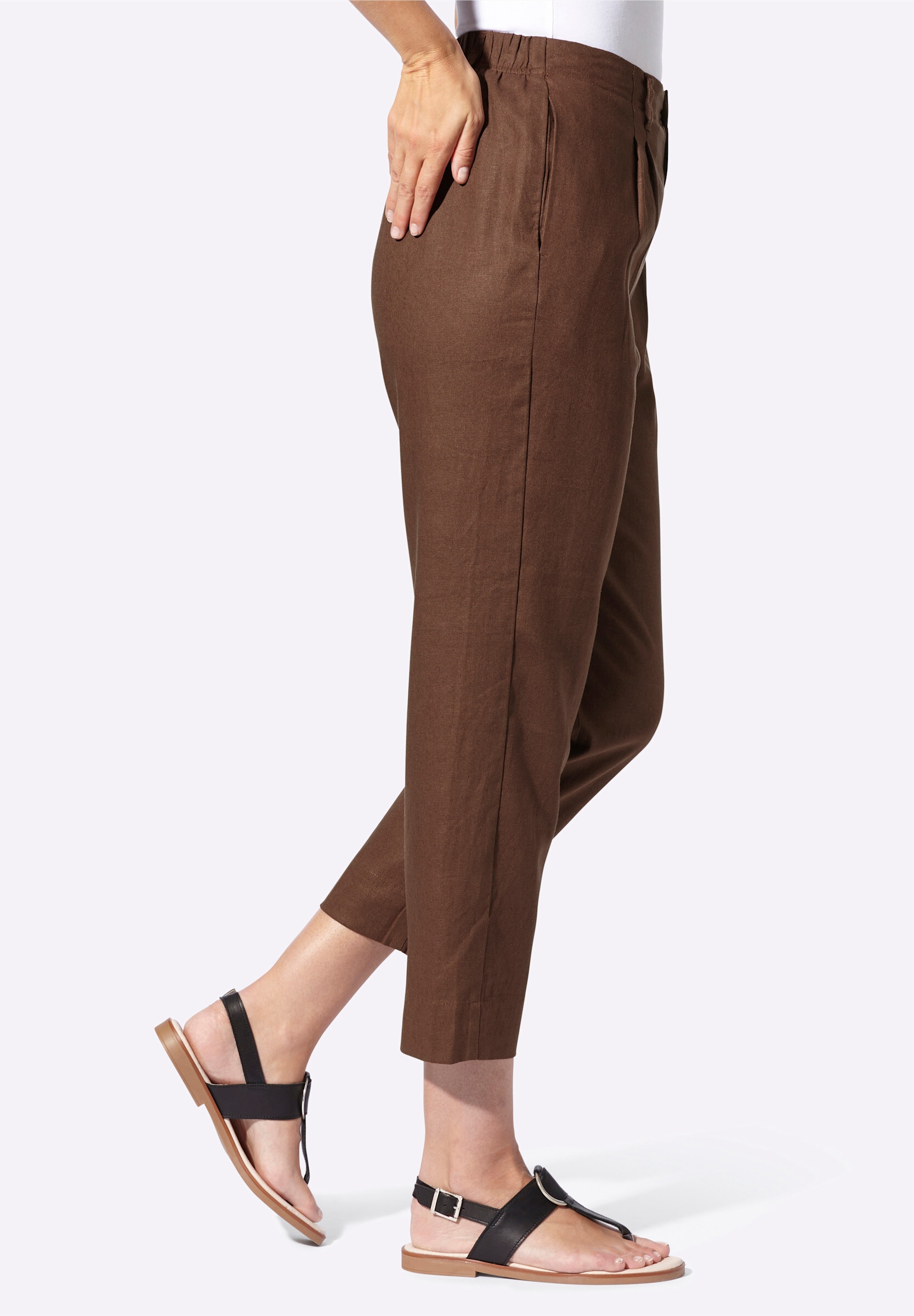 heine Bundfaltenhose »Hose 7/8-Hose mit Gummizug hinten«