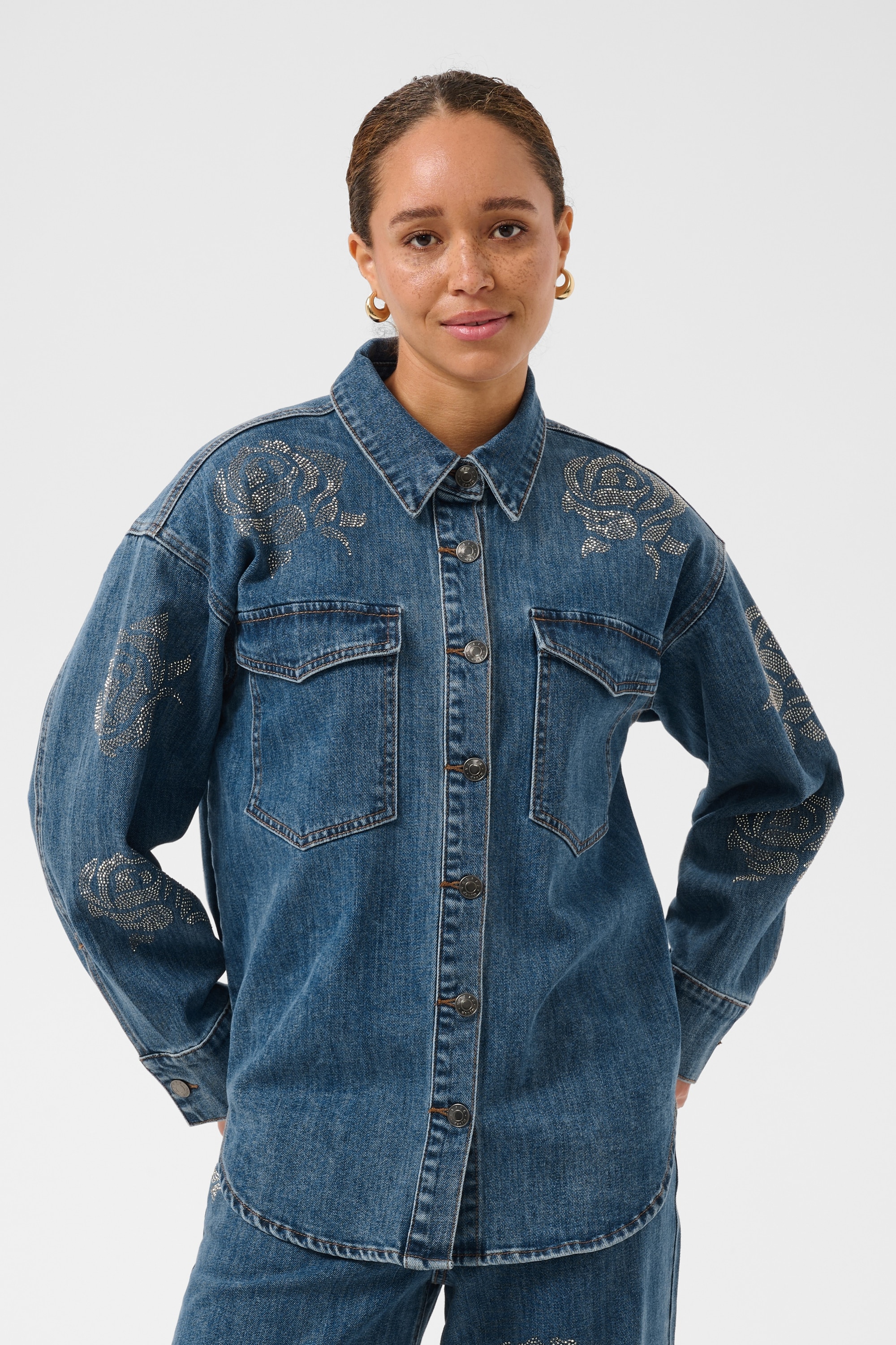 KAFFE Jeansbluse »Damen Jeanshemd KAcastelia«