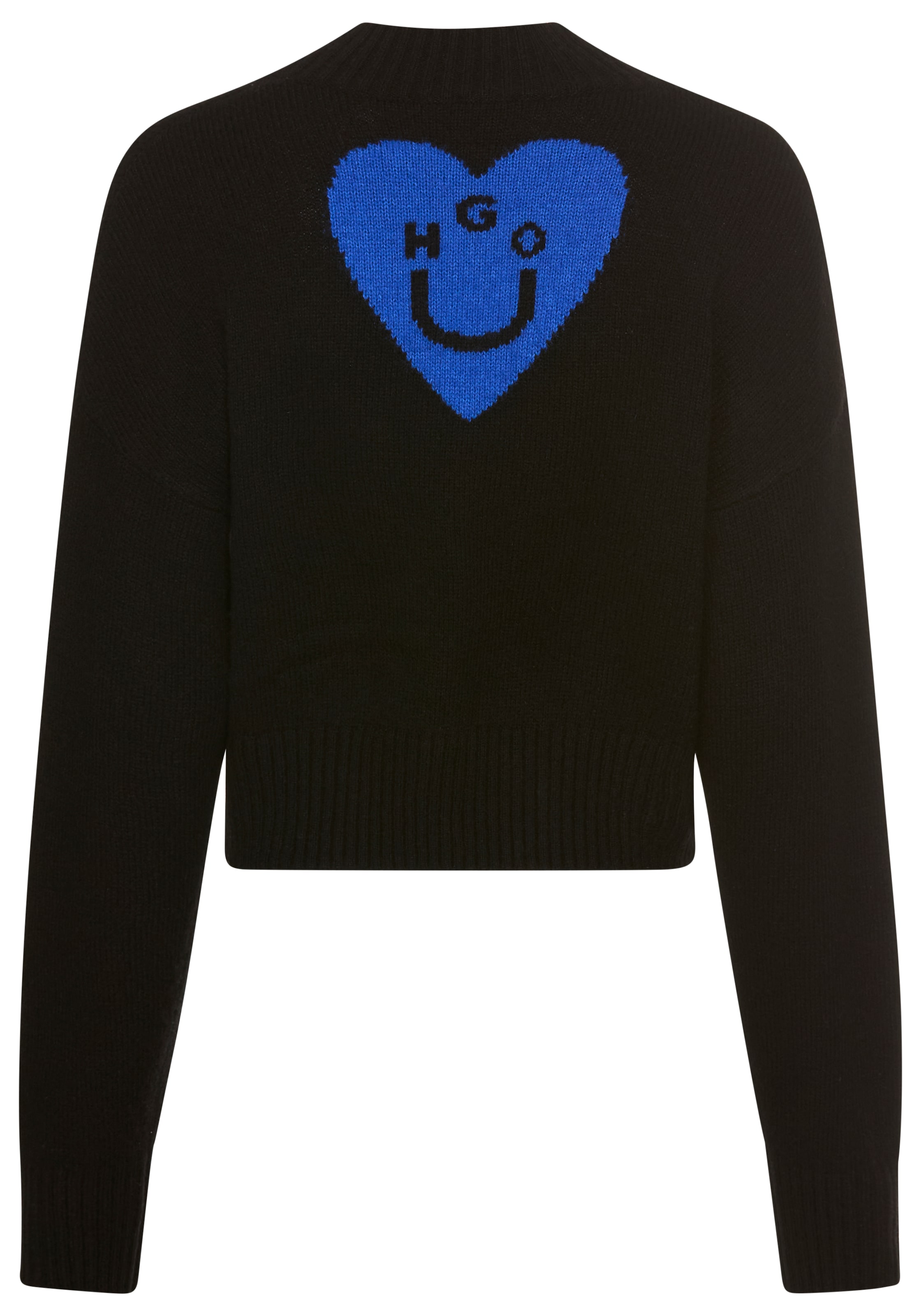 HUGO Blue Strickpullover »Scutie«, Relaxed Fit, in Cropped-Länge