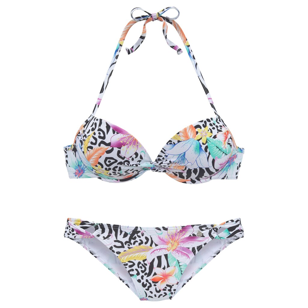 LASCANA Push-Up-Bikini, mit trendigem Animalprint