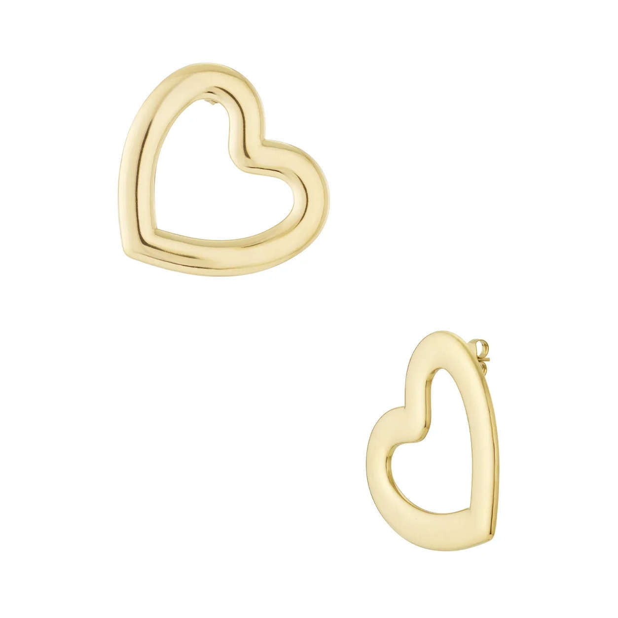 Adelia´s Paar Ohrstecker »Ohrringe Ohrstecker aus Edelstahl – 1 Paar« Modeschmuck, trendig mit offenem Herzdesign