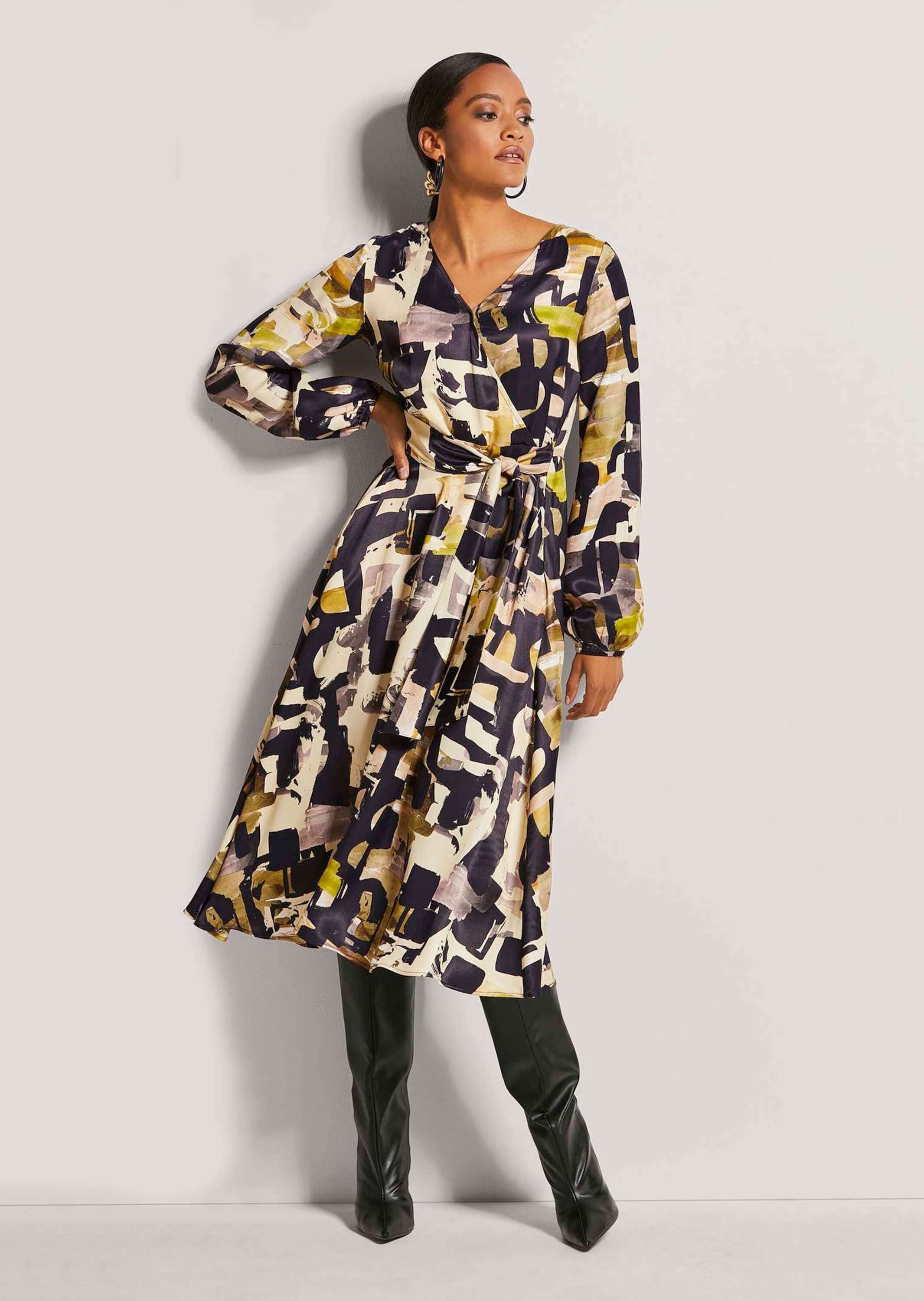 MADELEINE Midikleid »Kleid Kleid mit Bindegürtel«