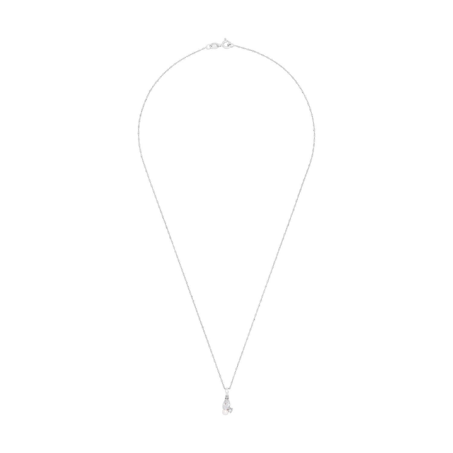 Amor Kette mit Anhänger »Schmuck Geschenk« mit Zirkonia (synth.) - mit Süßwasserzuchtperle