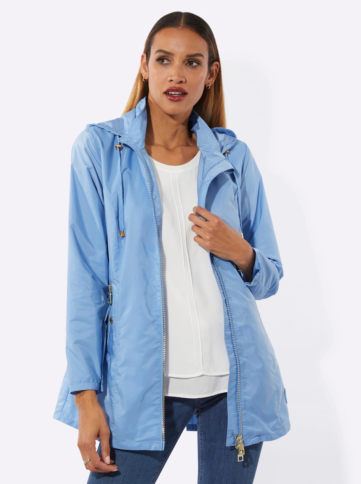 creation L Langjacke mit Kapuze