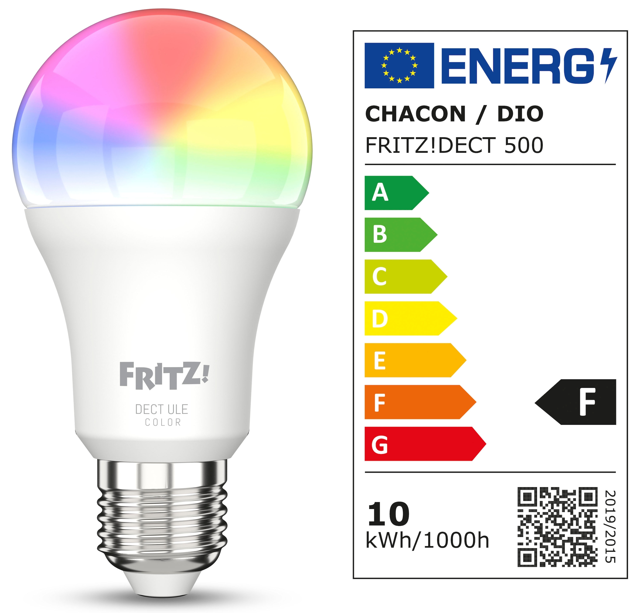 AVM LED-Leuchtmittel »FRITZ!DECT 500«, E27, 1 St., Farbwechsler