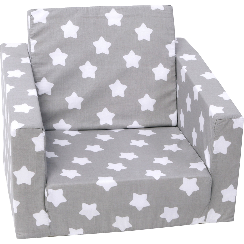 Knorrtoys® Sofa »Singlesofa Grey White Stars«, für Kinder; Made in Europe