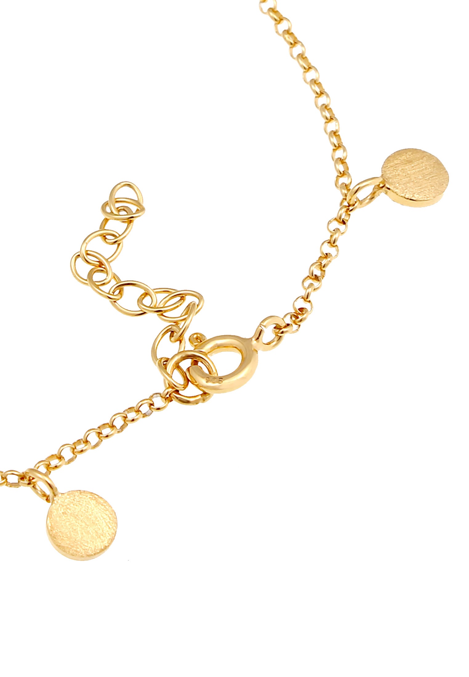 Elli Armkette »Armband Armkette Coin Plättchen Kreis Geo Basic 925 Silber«