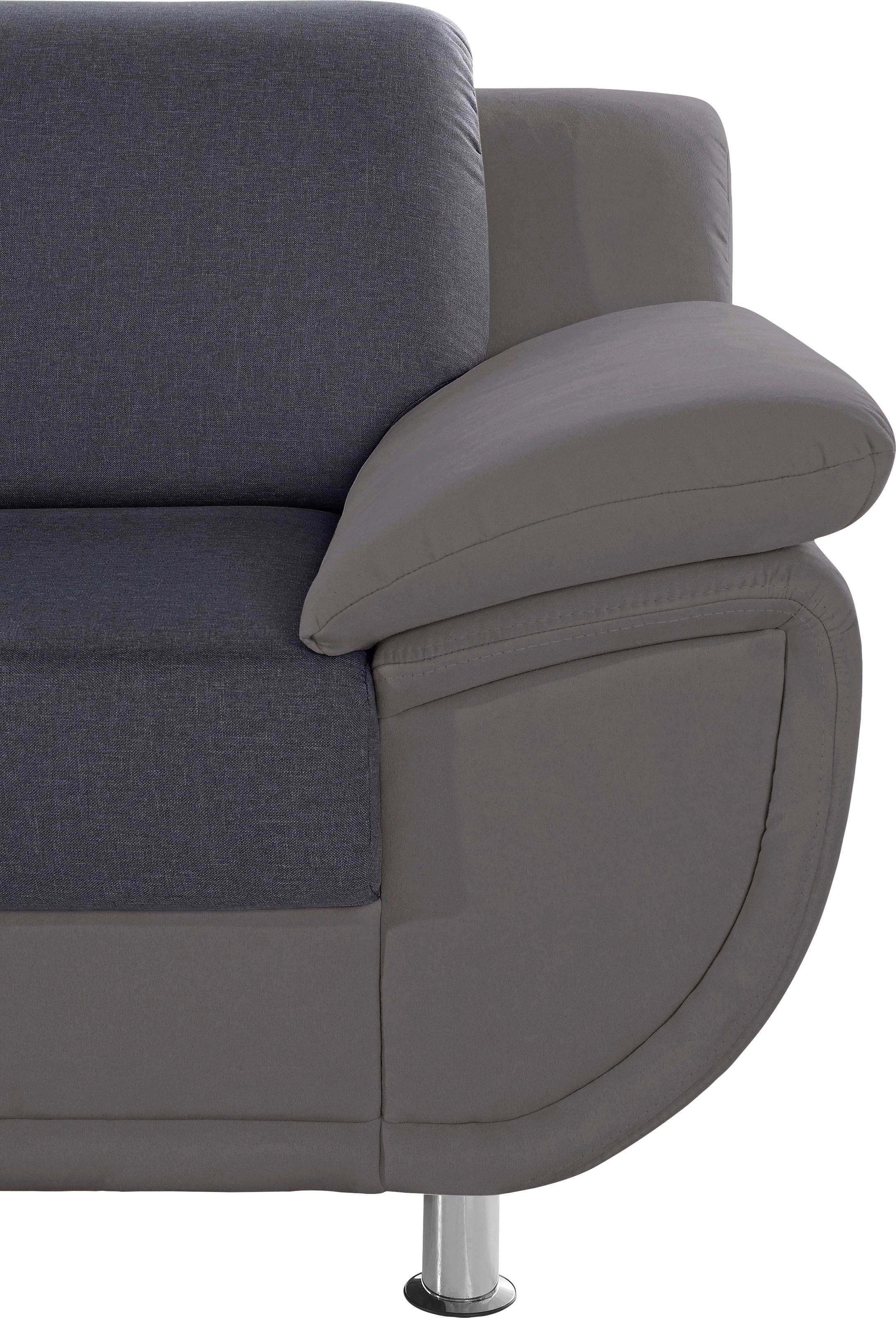 TRENDMANUFAKTUR Wohnlandschaft »Rondo 3, zeitlos und modern, im Materialmix, U-Form«, wahlweise für mehr Komfort mit Federkern, wahlweise mit Bettfunktion