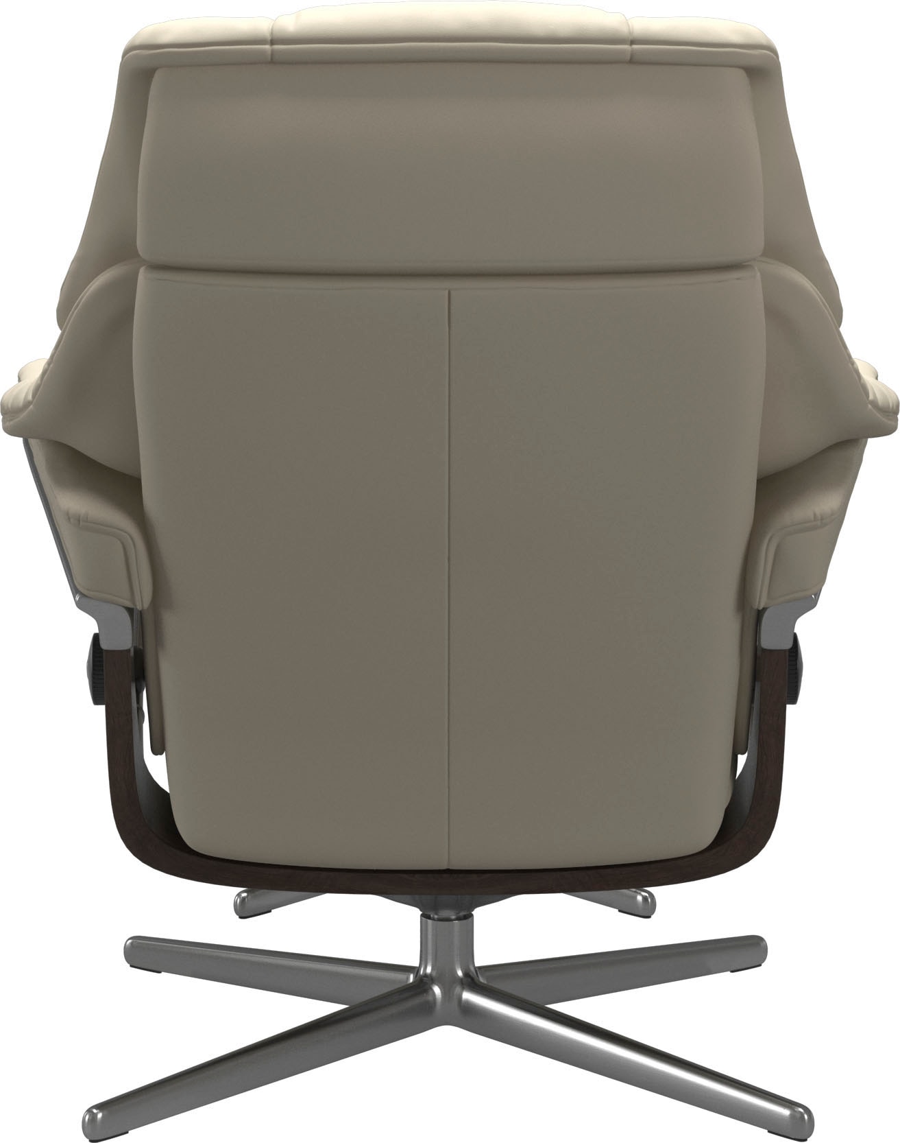 Stressless® Relaxsessel »Reno«, (Set, Relaxsessel mit Hocker), mit Hocker, mit Cross Base, Größe S, M & L, Holzakzent Wenge