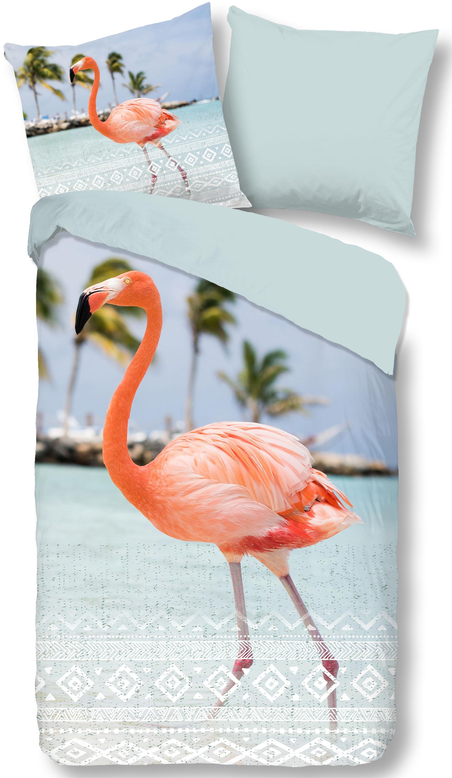 good morning Wendebettwäsche »Goodlife«, mit Flamingo