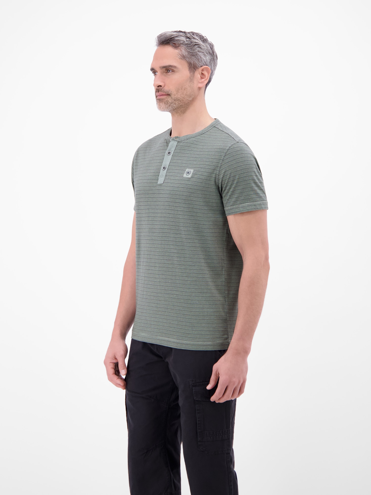 LERROS T-Shirt »T-Shirt in Fineliner-Optik, Rundhalsausschnitt«