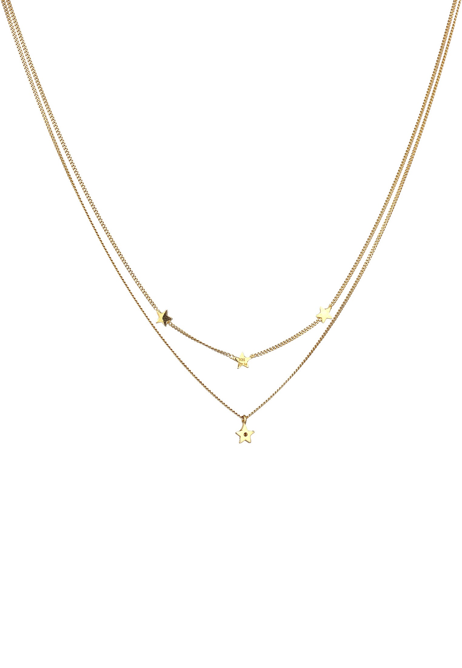 Elli Silberkette »Halskette Layer Stern Astro 925 Silber, mit Kristallen von Swarovski®«